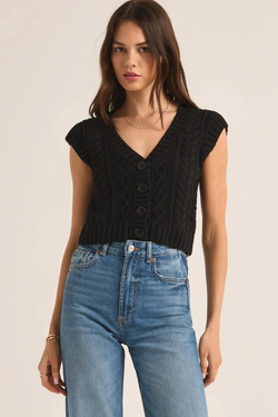 Set Adrift Black Sweater Vest