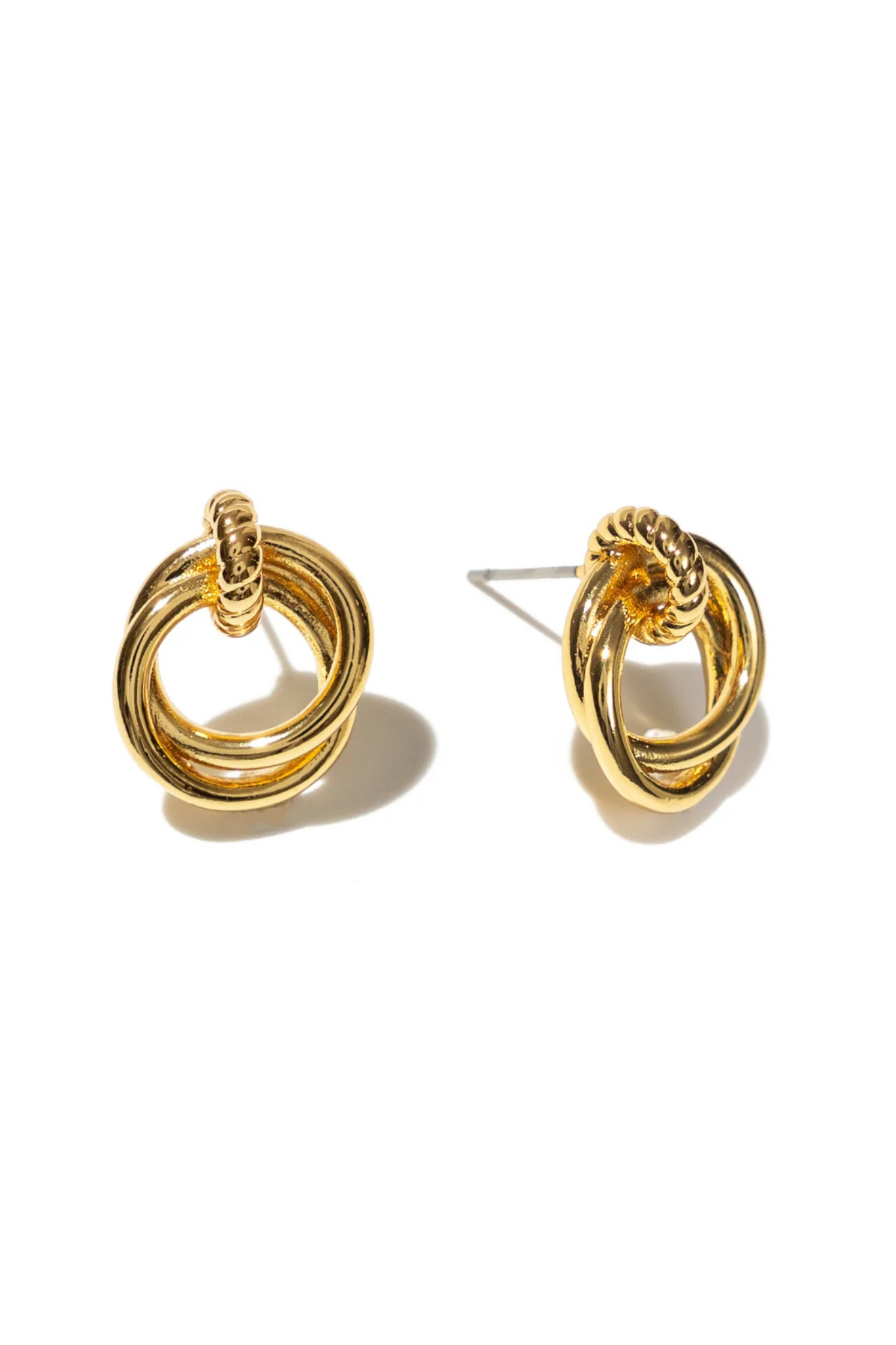 Gold Looped Duo Studs