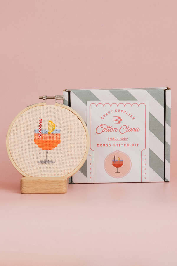 Aperol Cocktail Cross Stitch Kit