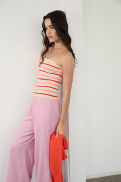 Milan Striped Tube Top