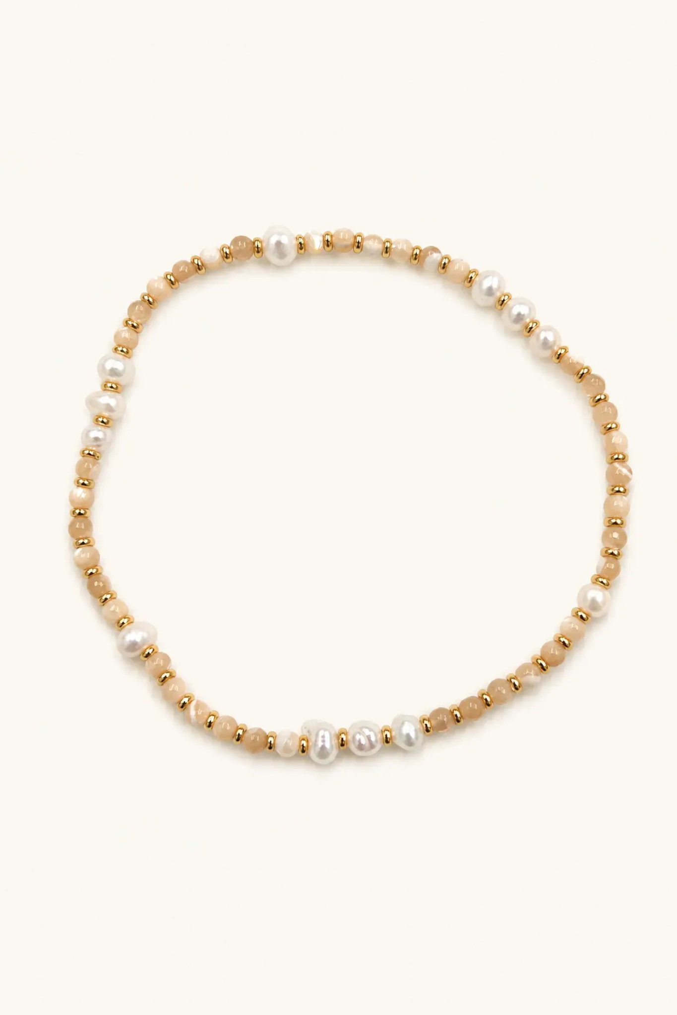 White Bead and Pearl Bracelet
