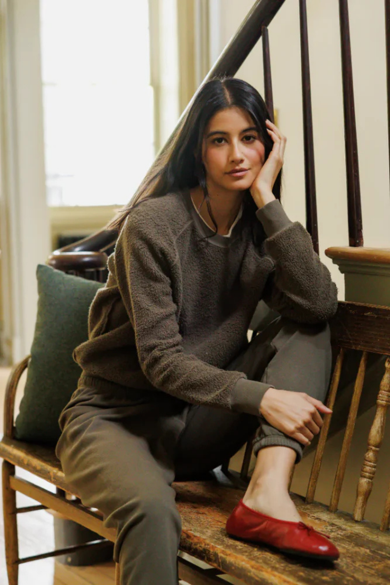 Ziggy Dark Olive Inside Out Pullover