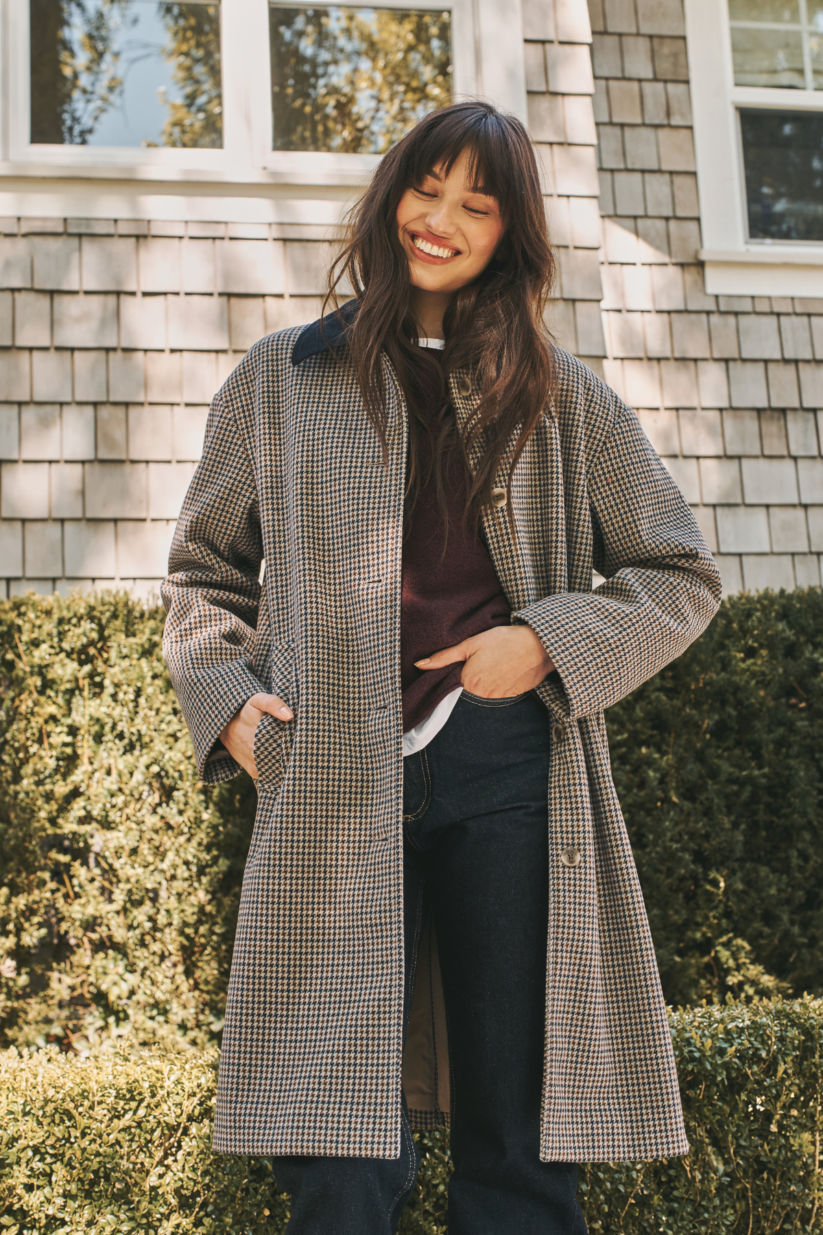 Millie Navy Tweed Coat