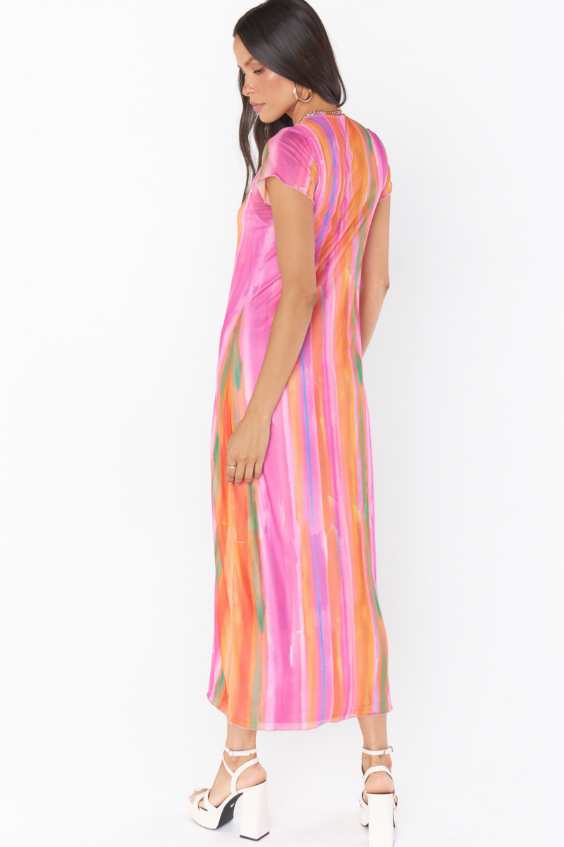 Molly Sunrise Stripe Midi Dress