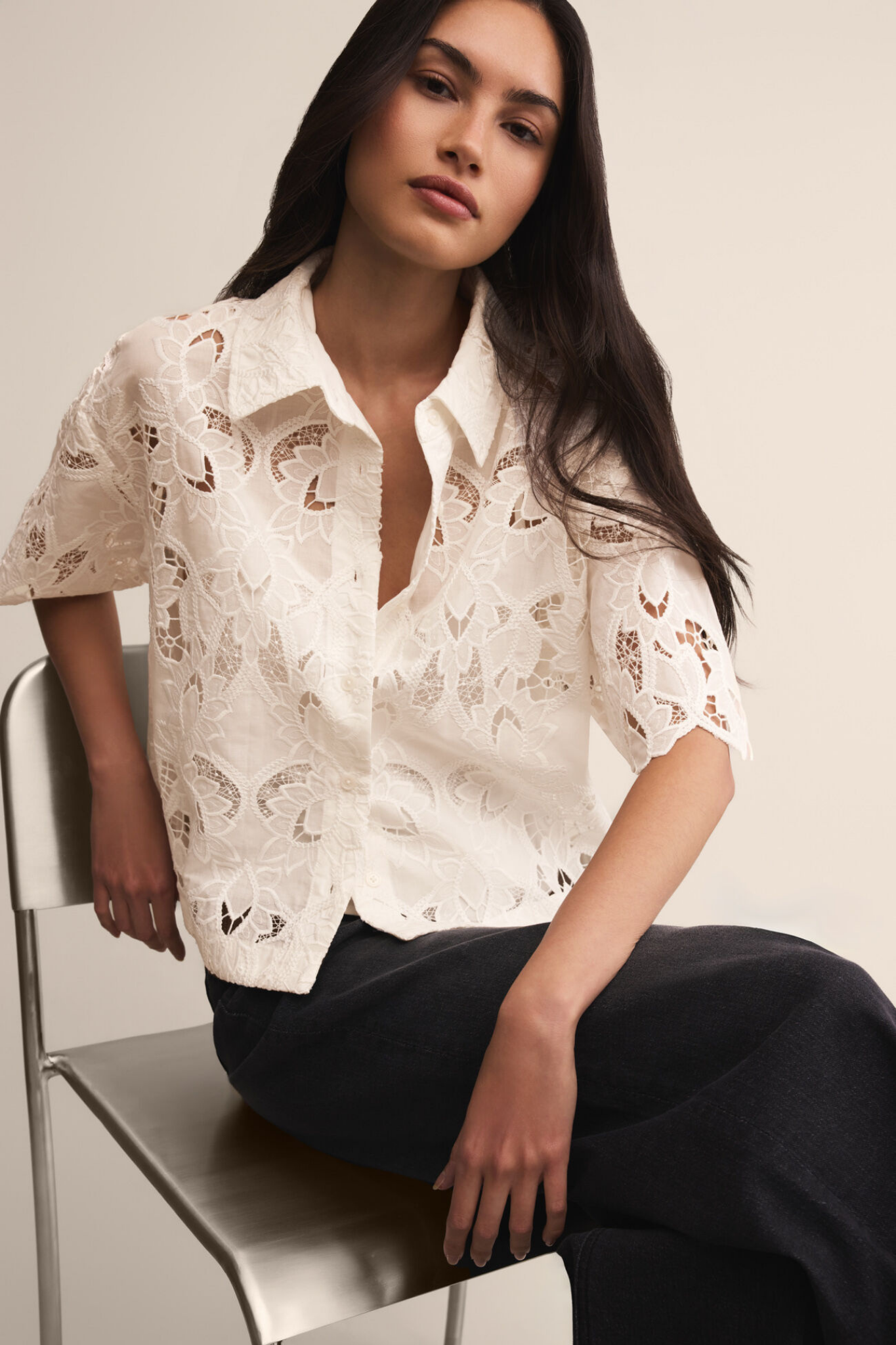 Midnight Cloud Lace Top