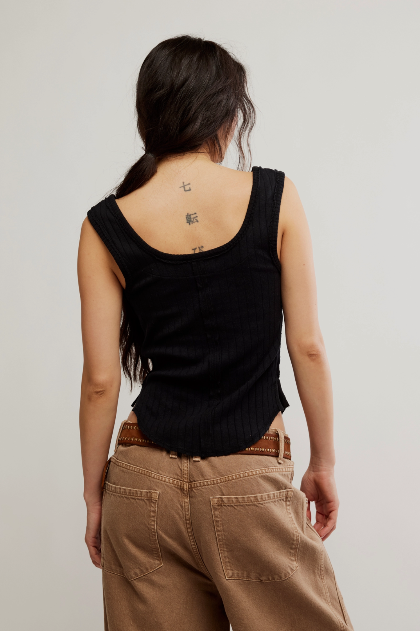 Bryson Black Henley Tank