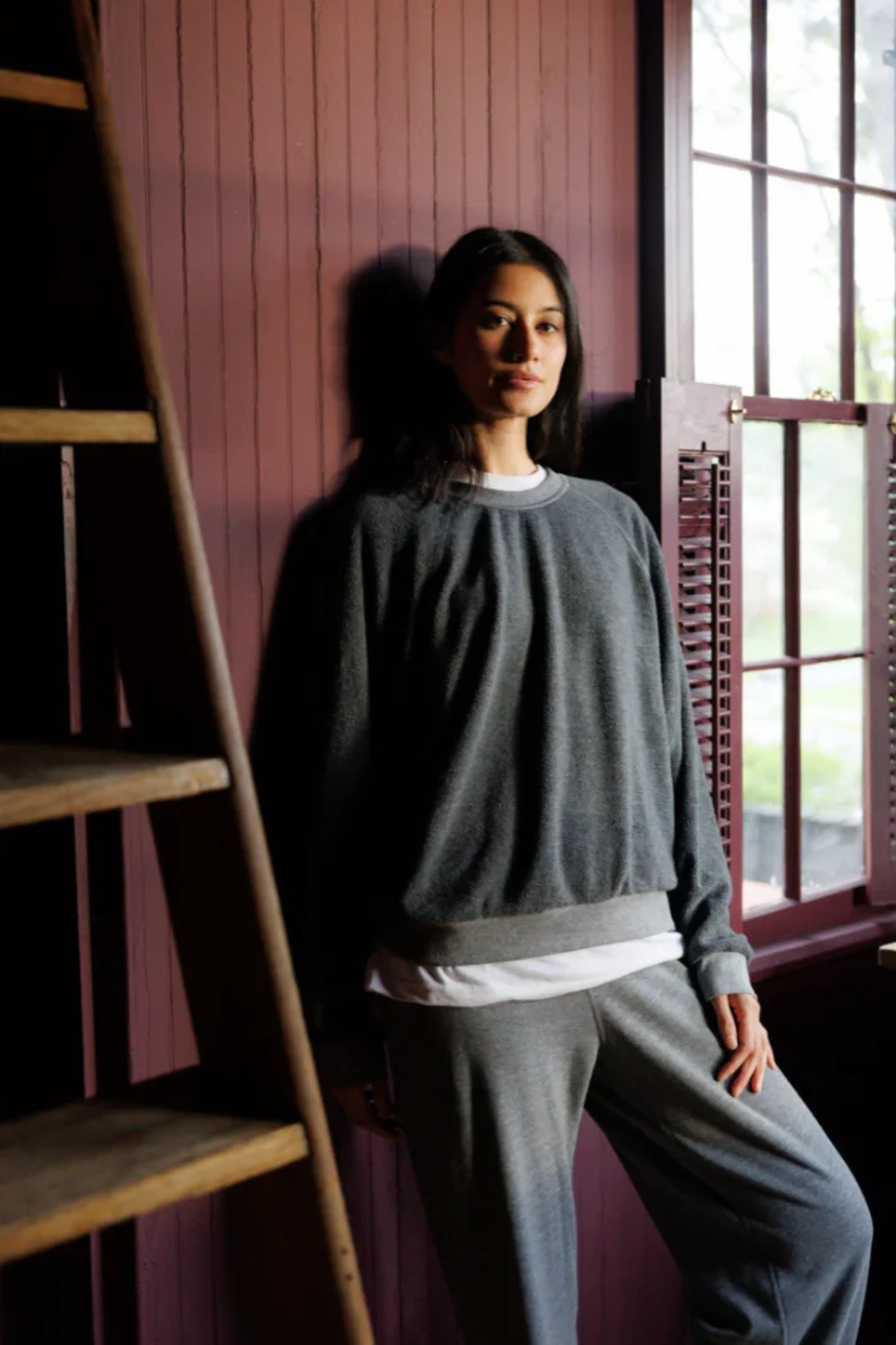 Ziggy Oversized Dark Heather Grey Pullover