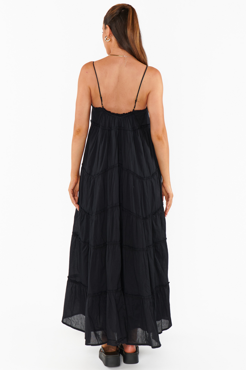 Gracie Black Midi Dress