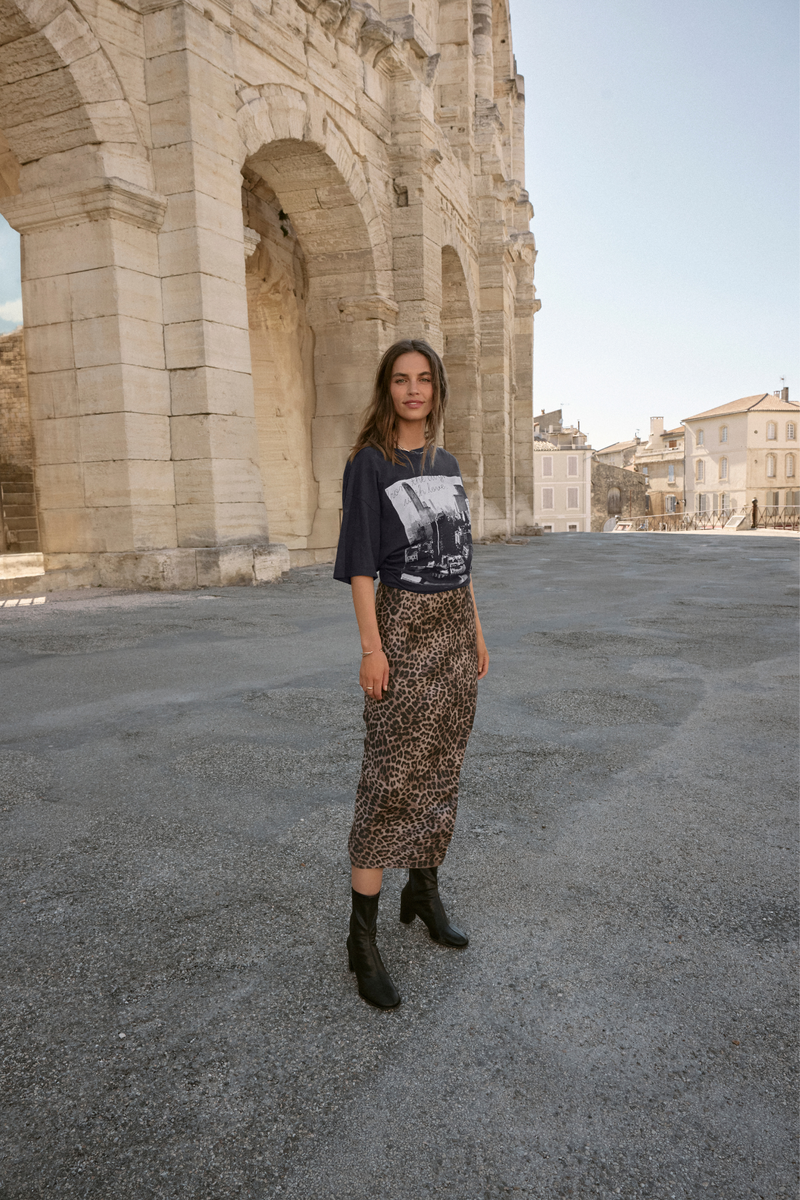 Izabel Leopard Skirt