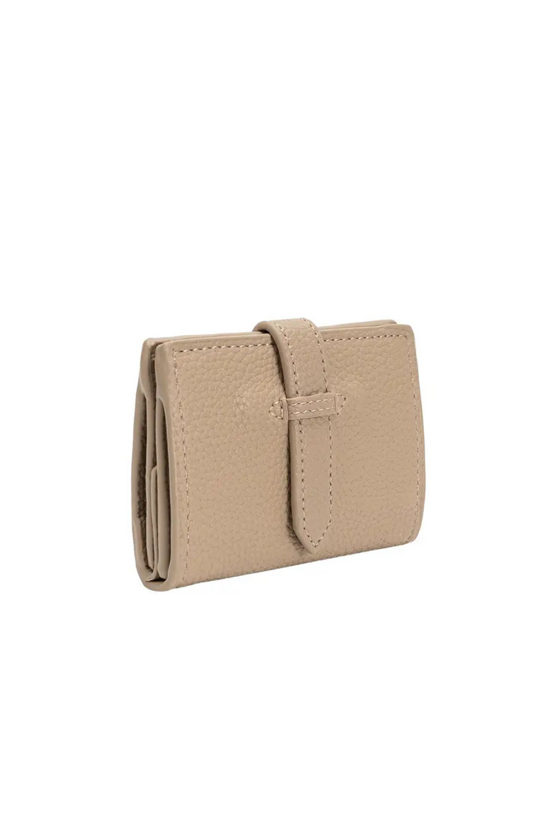 Pria Taupe Card Case Wallet