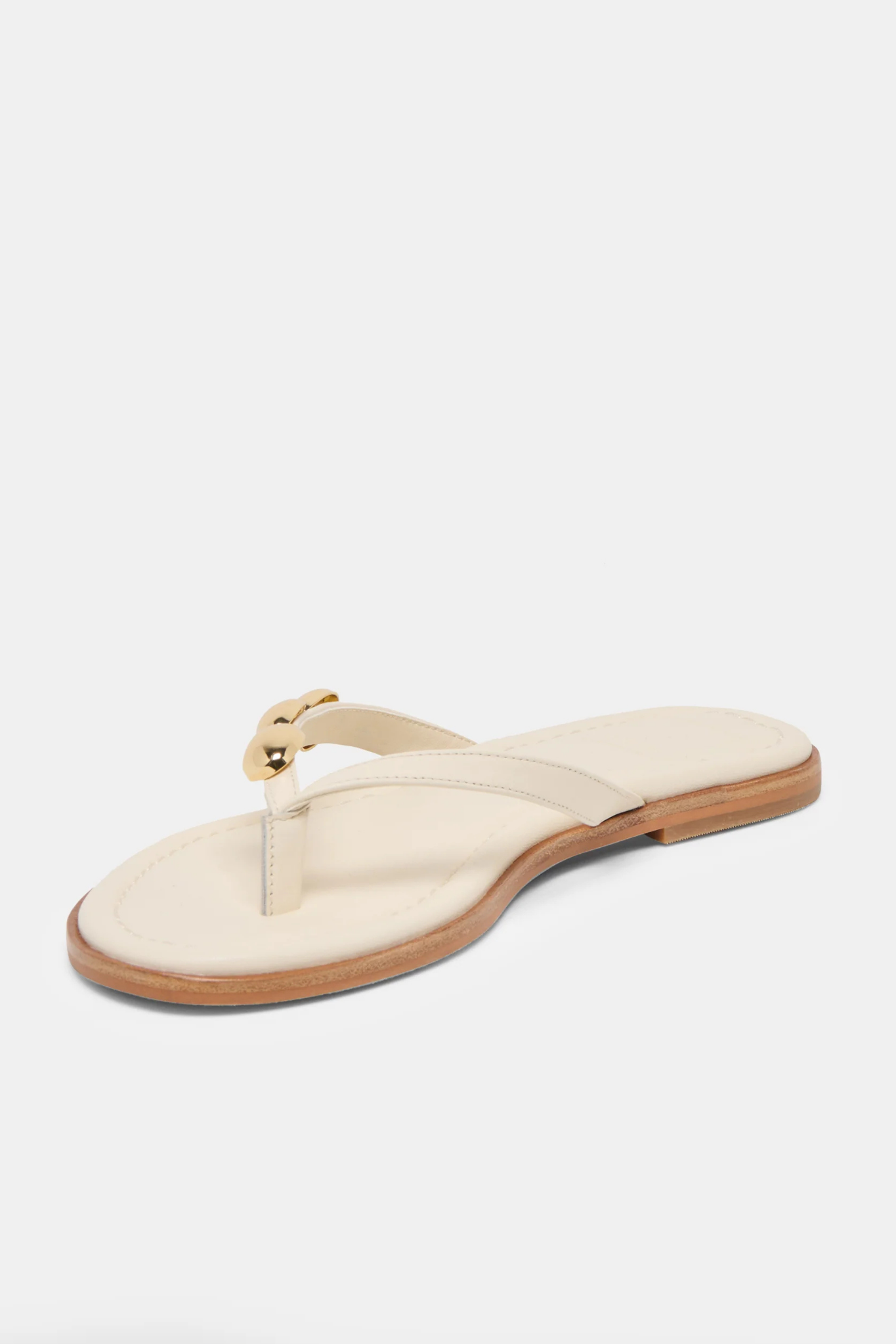 Juny Off White Leather Sandal