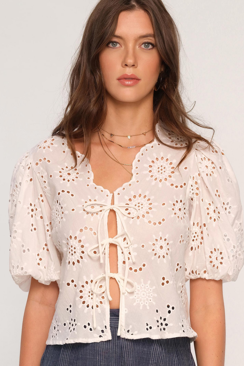 Roxana Eggshell Top