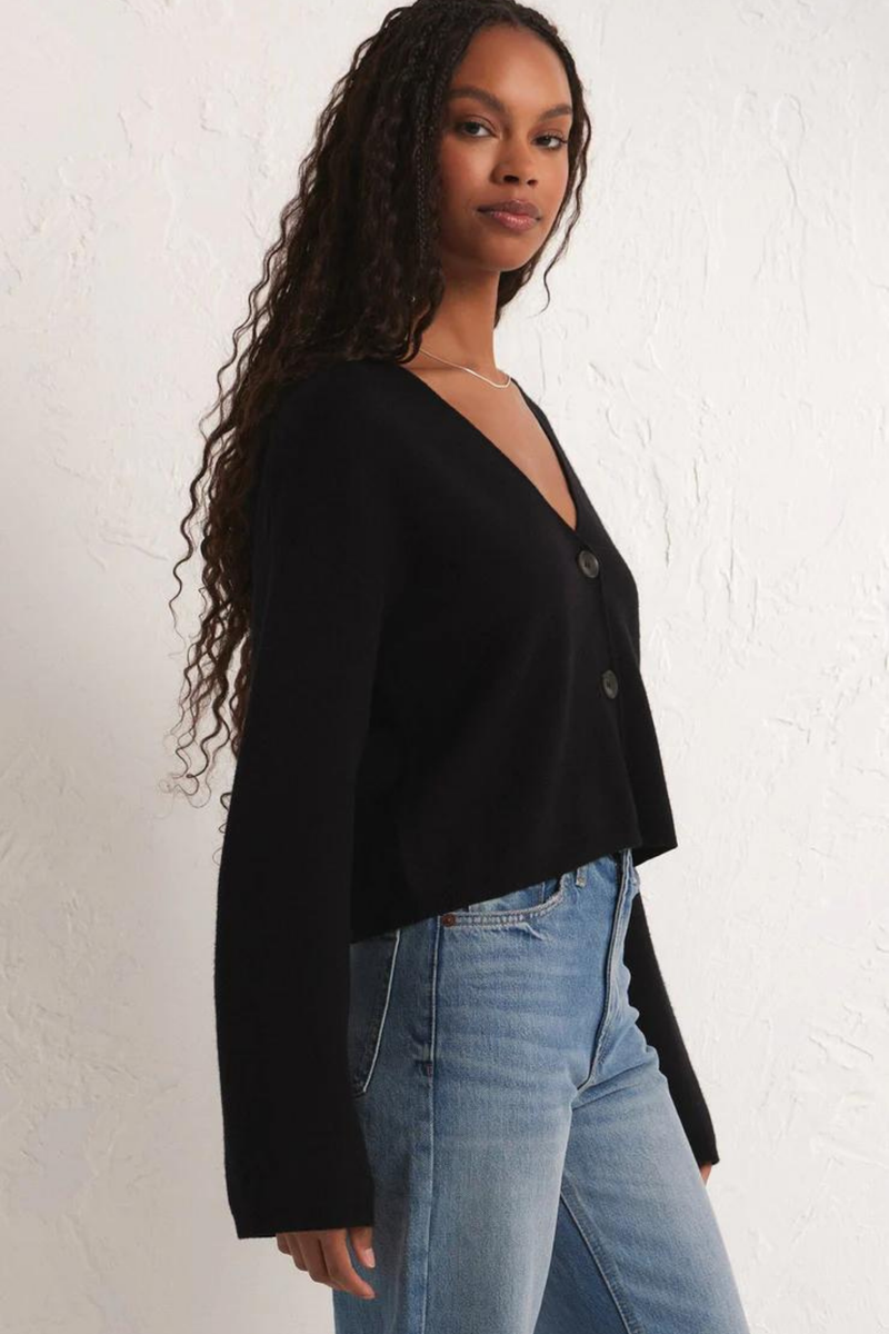 Estelle Black Knit Cardigan