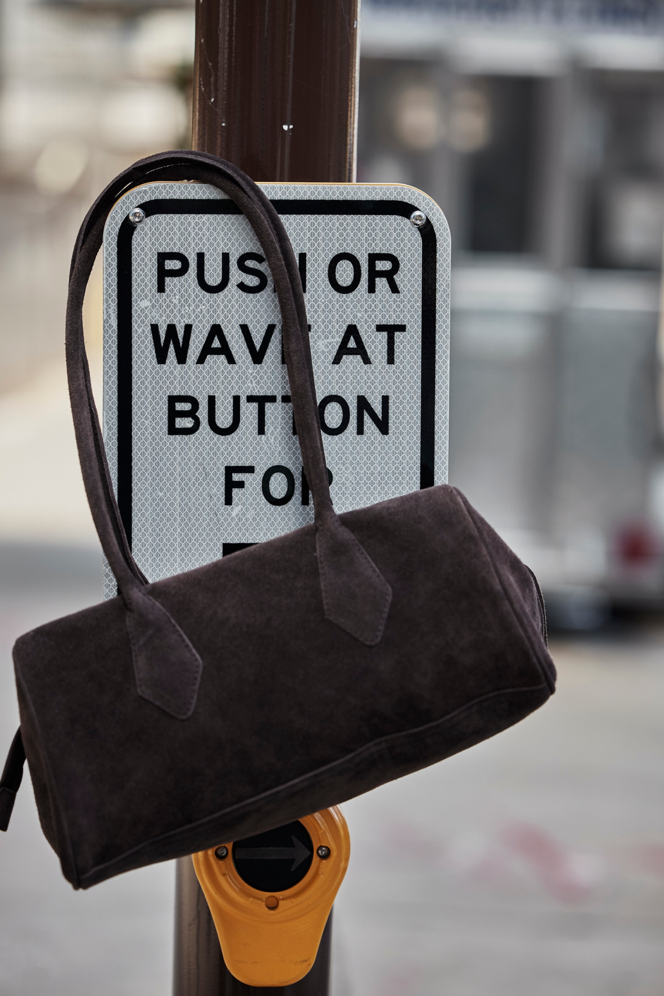 Sierra Chocolate Suede Shoulder Bag