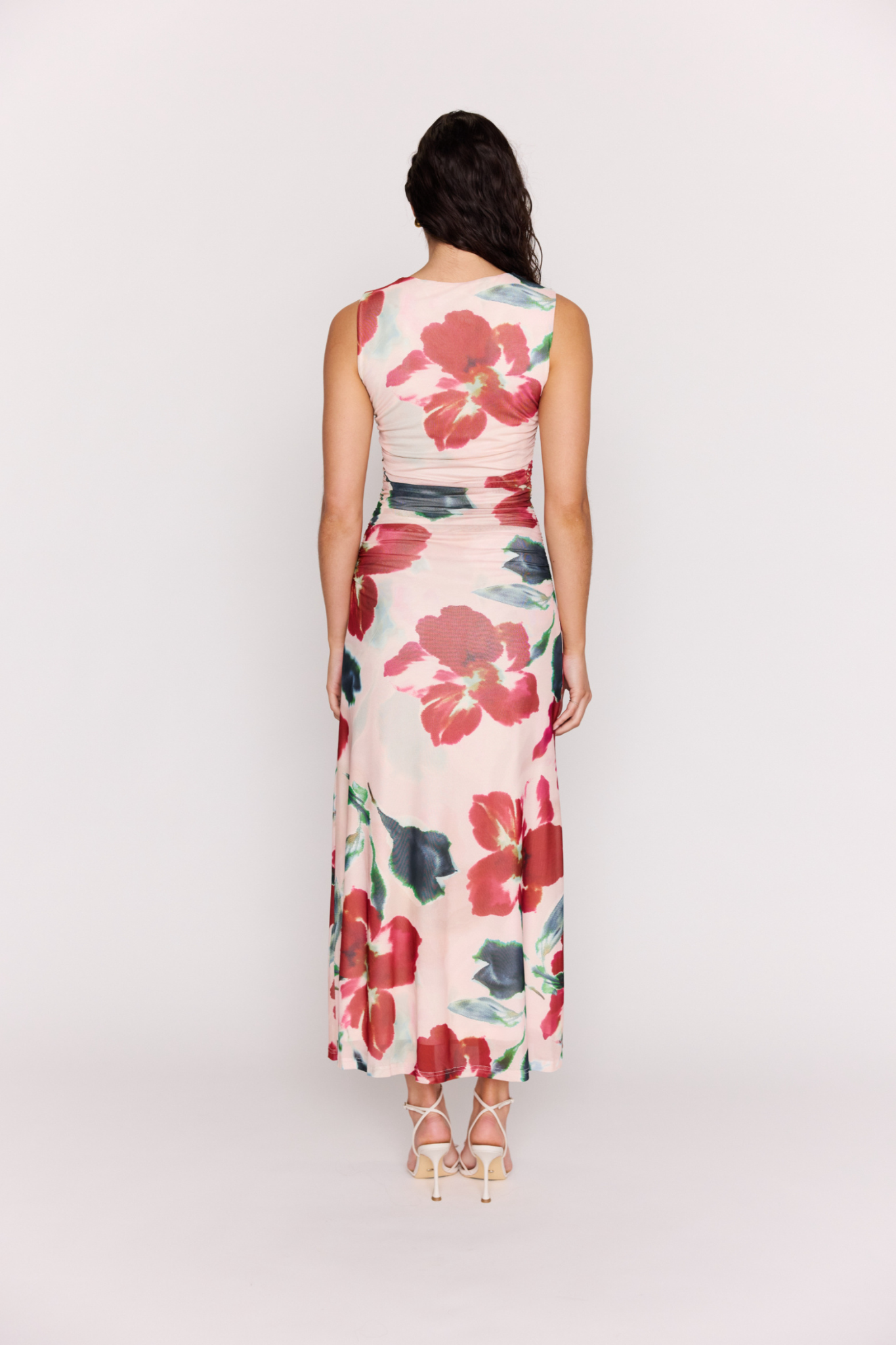 Arabella Floral Mesh Midi Dress
