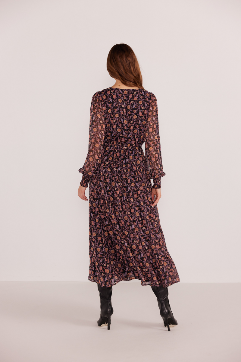 Regal Ditsy Floral Midi Dress