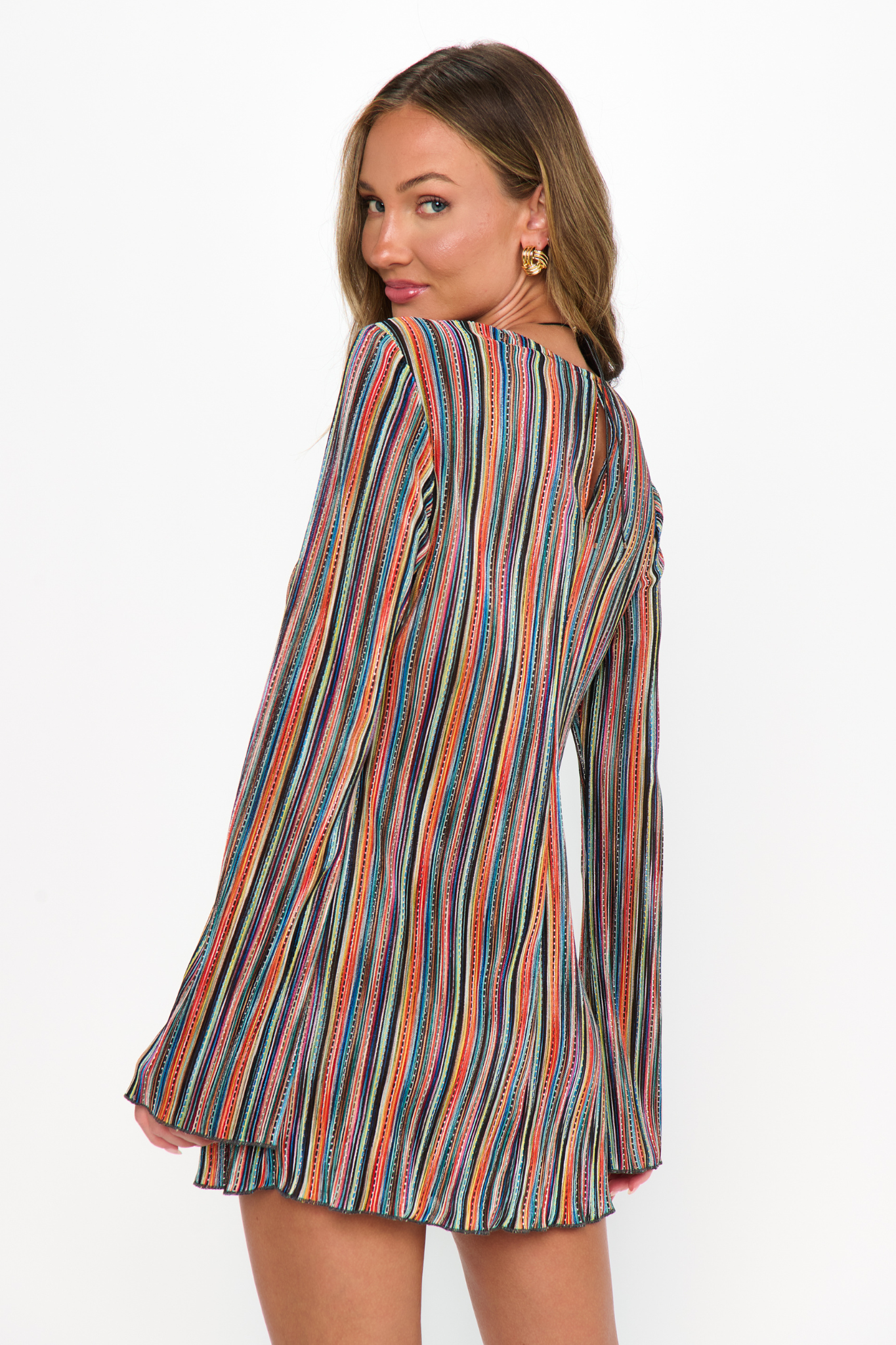 Drifter Sundown Stripe Knit Mini Dress