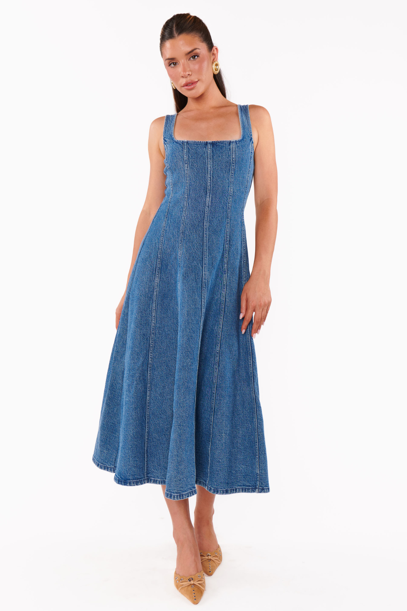 Prim Indigo Midi Dress