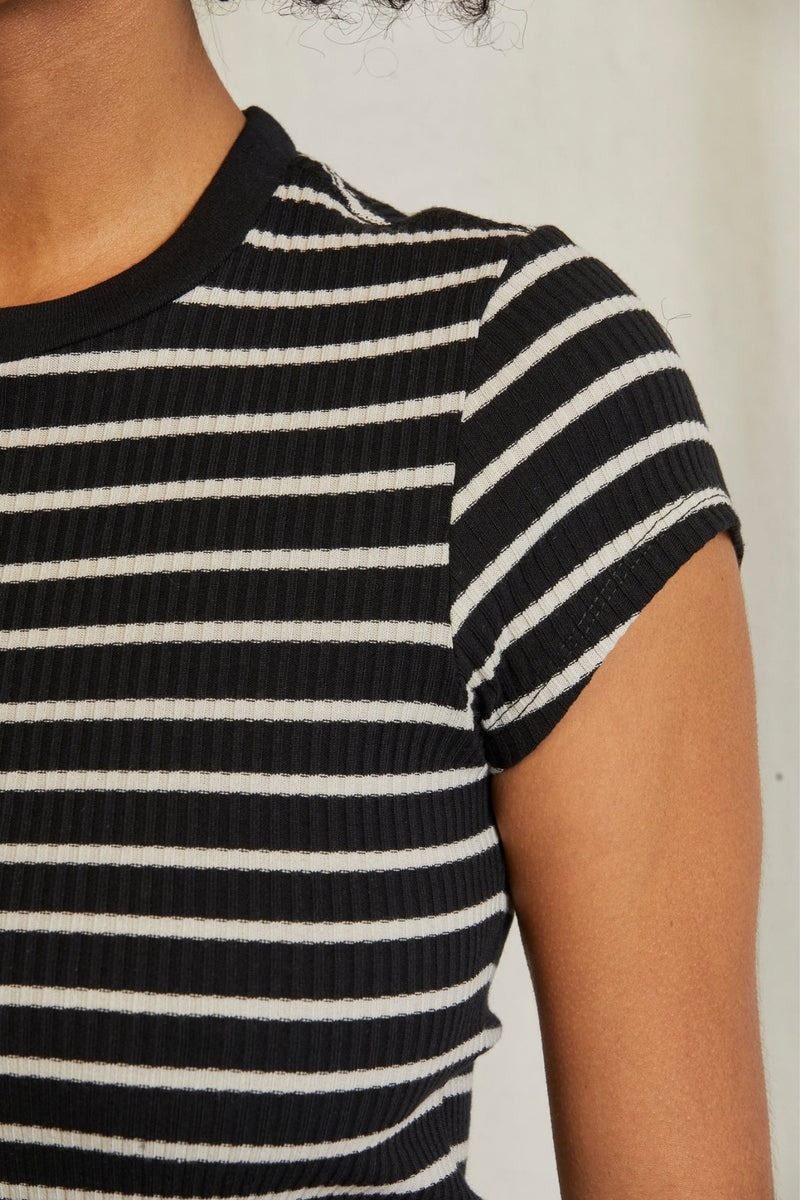 Julia Black Stripe Baby Tee