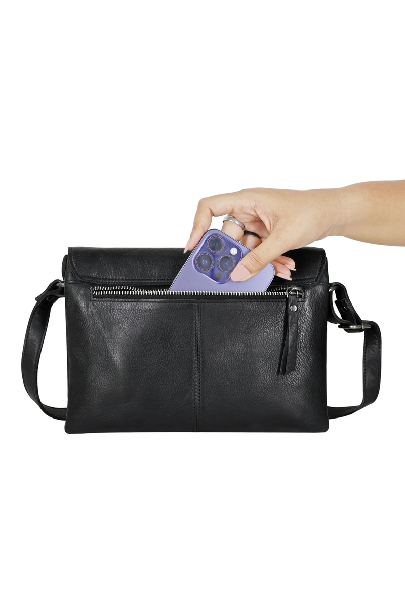 Marcus Cognac Leather Crossbody Bag