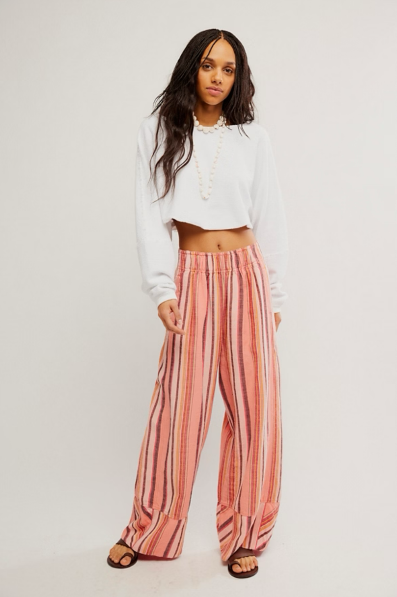 Days End Coral Stripe Pant