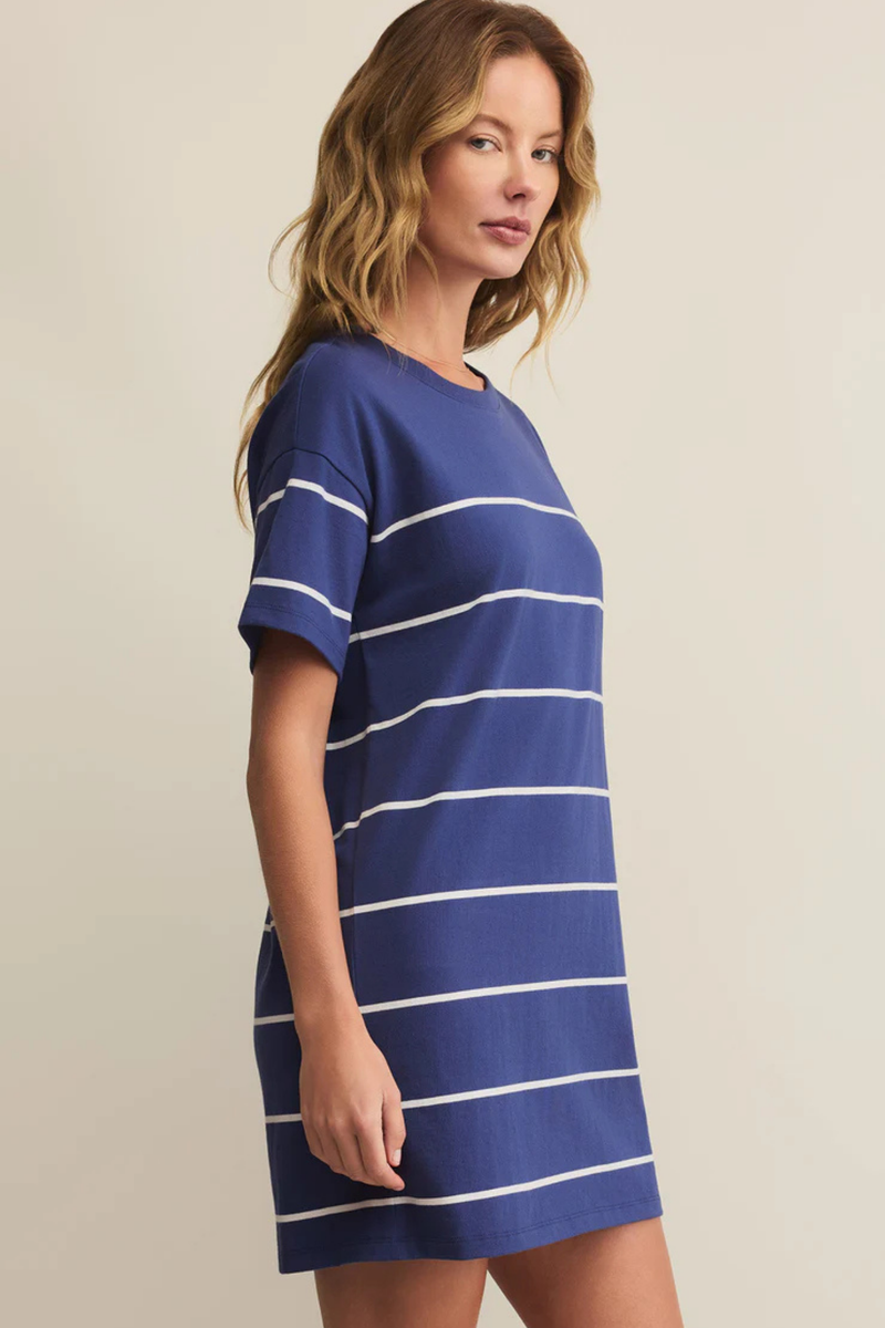 Sway Yacht Blue Stripe Dress