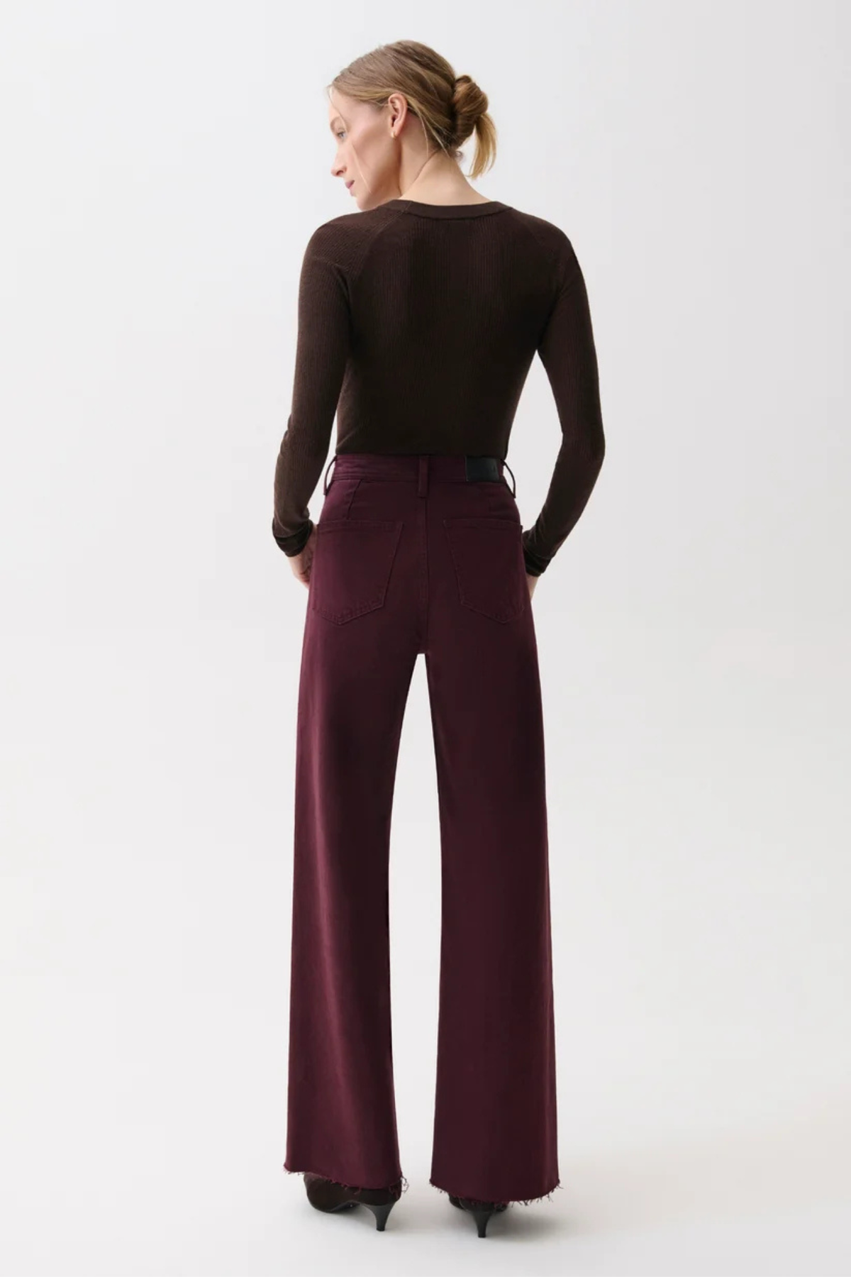 Penny Claret High Rise Wide Leg