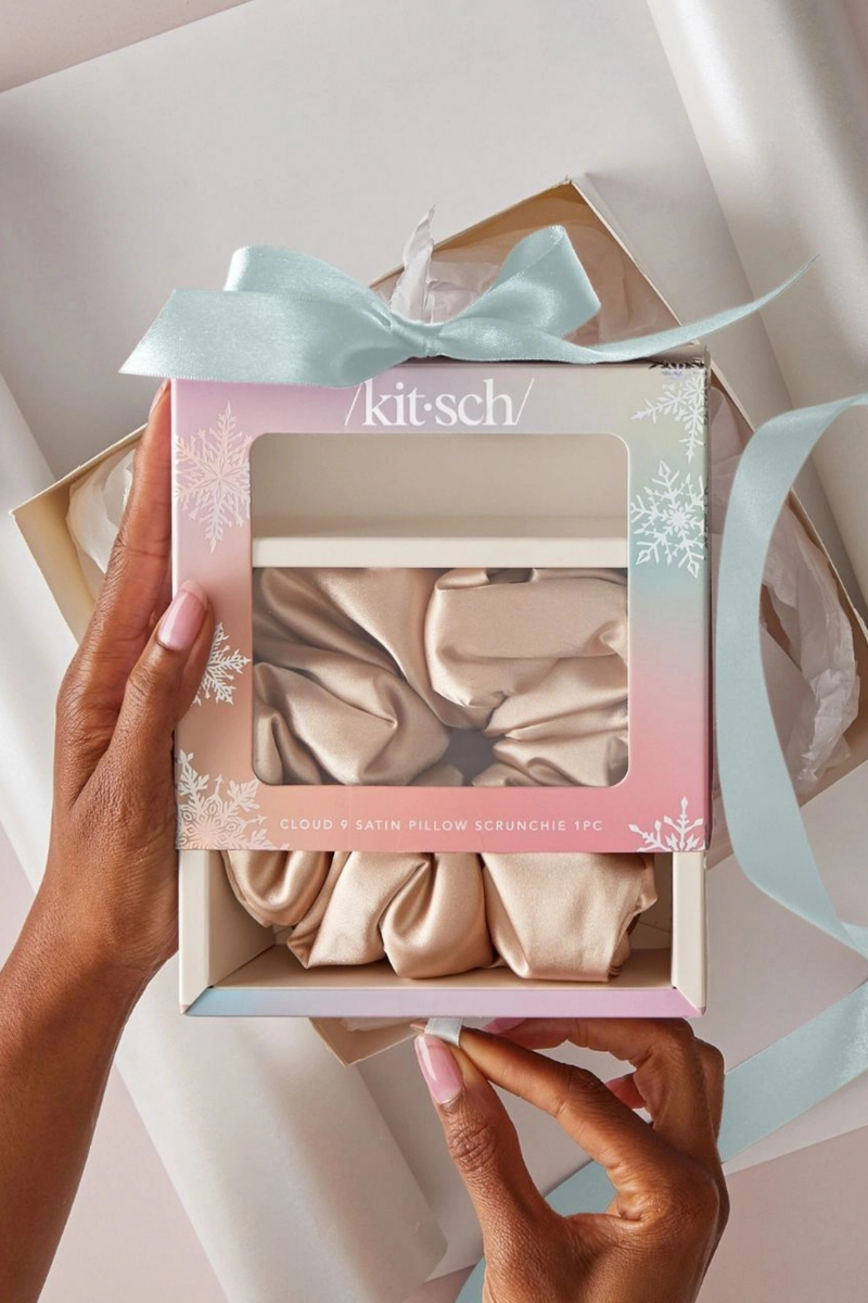 Holiday Cloud 9 Satin Pillow Scrunchie