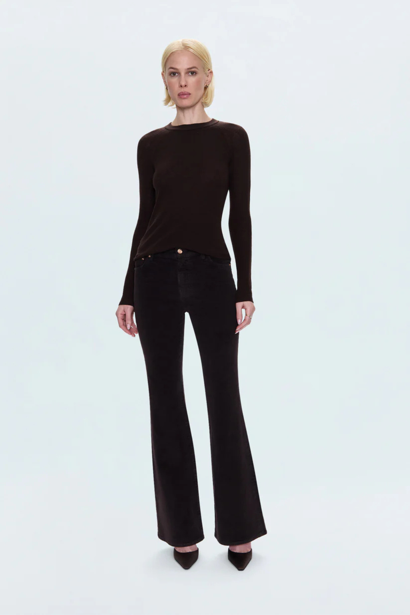 Kinsley Mocha Mid Rise Flare