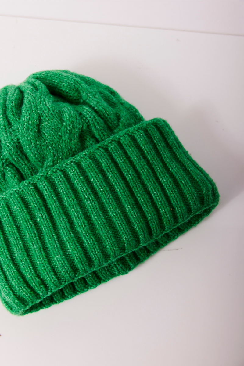 Coast Line Green Beanie