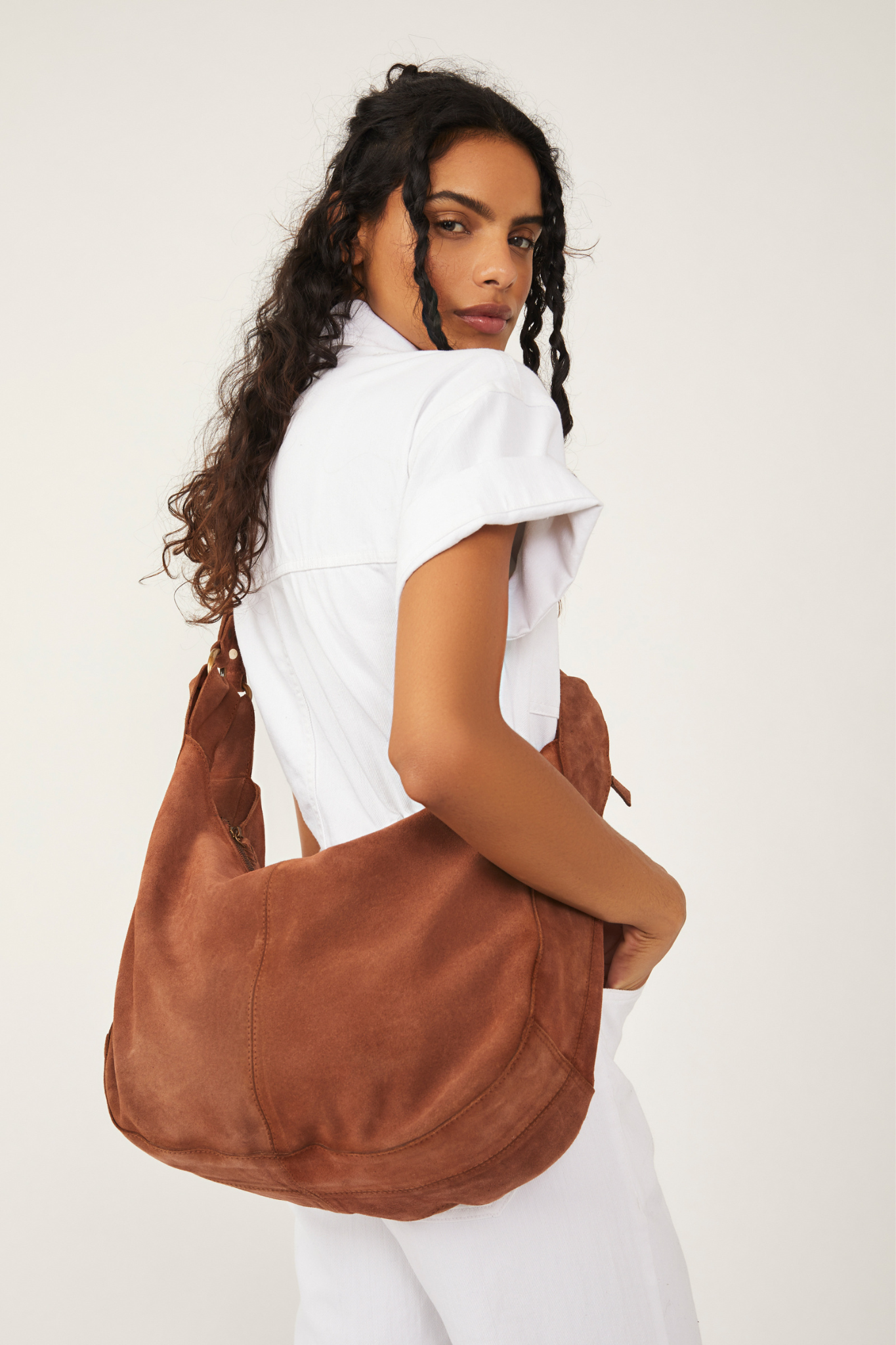 Roma Rust Suede Tote Bag