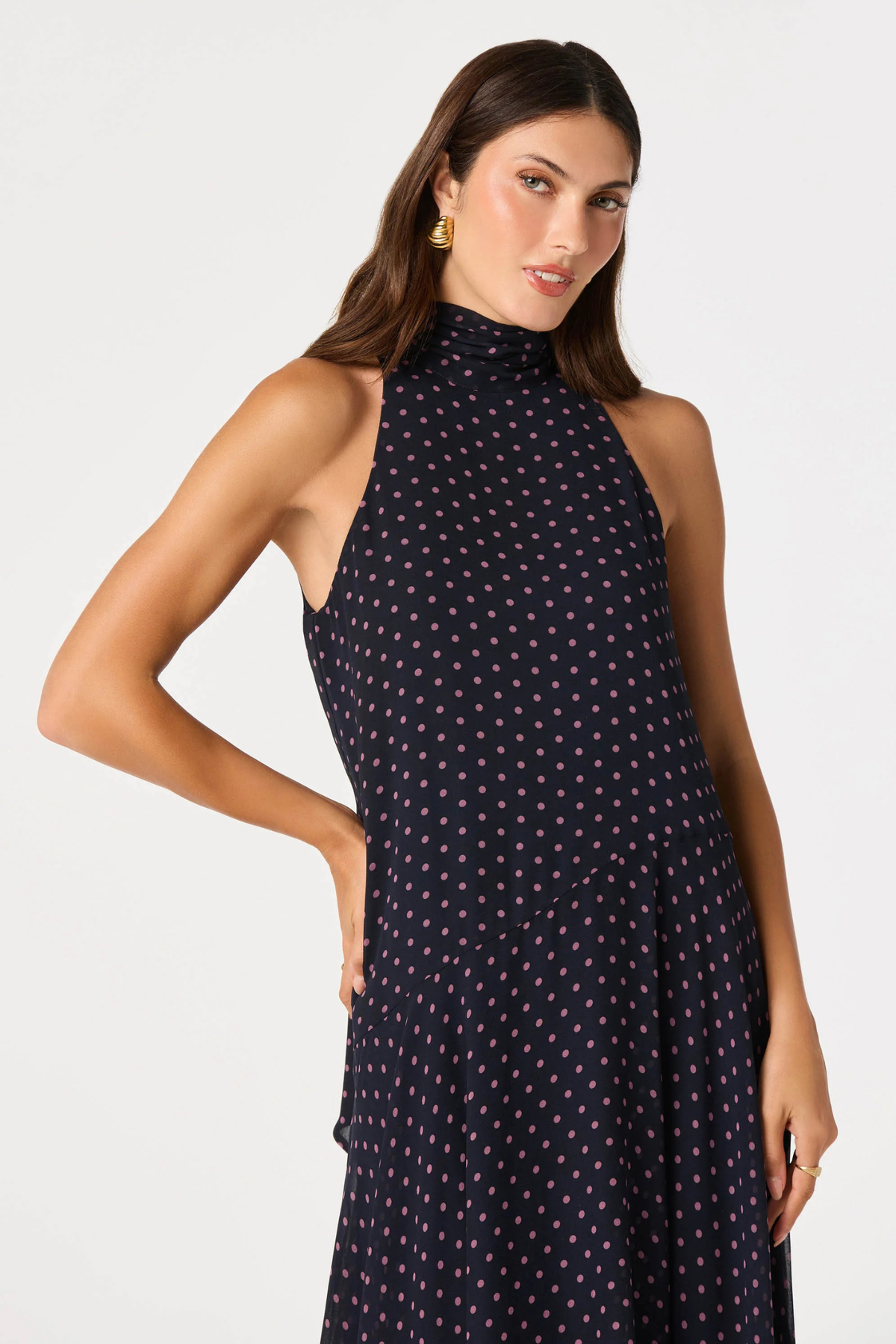 Tiana Polka Dot Midi Dress