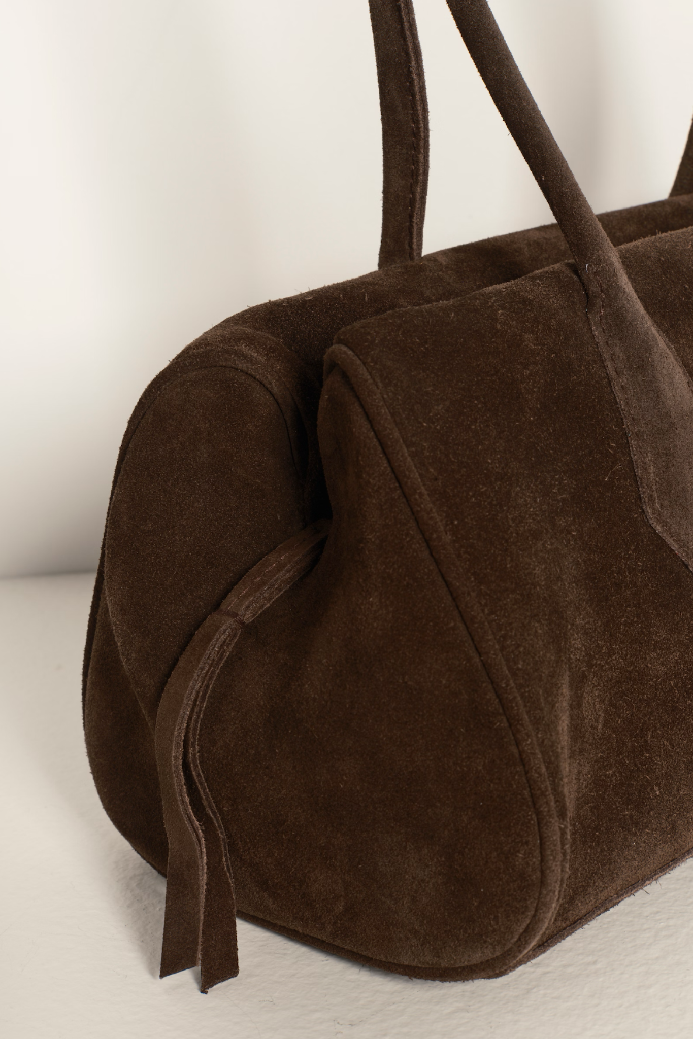 Sierra Chocolate Suede Shoulder Bag