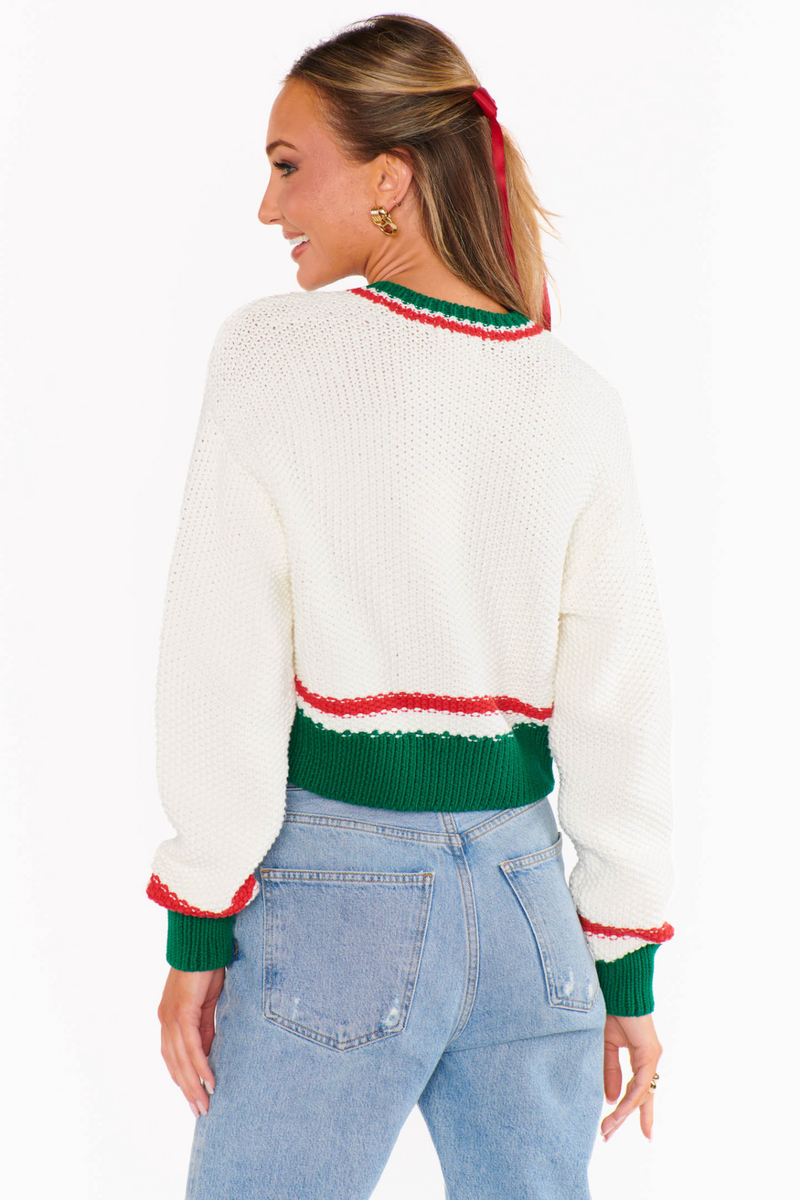 Only One Festive Stripe Sweater