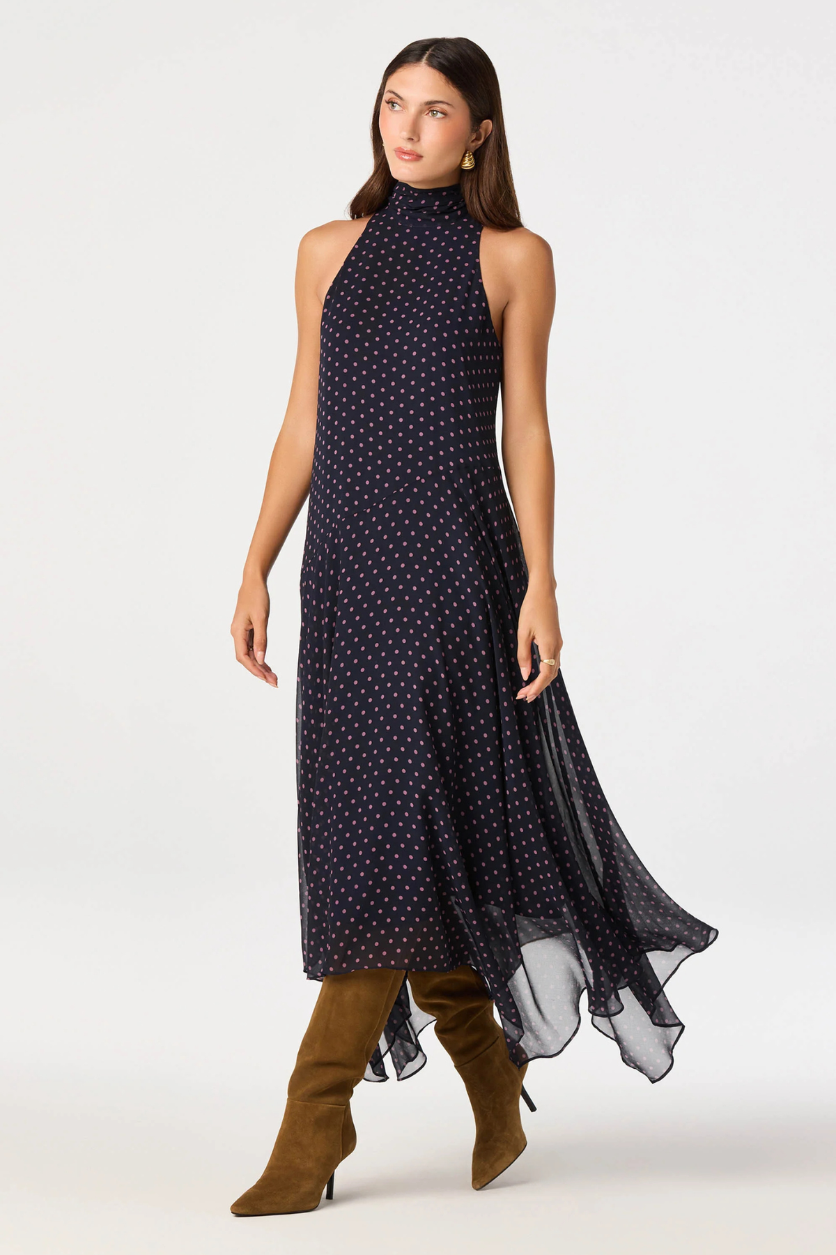 Tiana Polka Dot Midi Dress