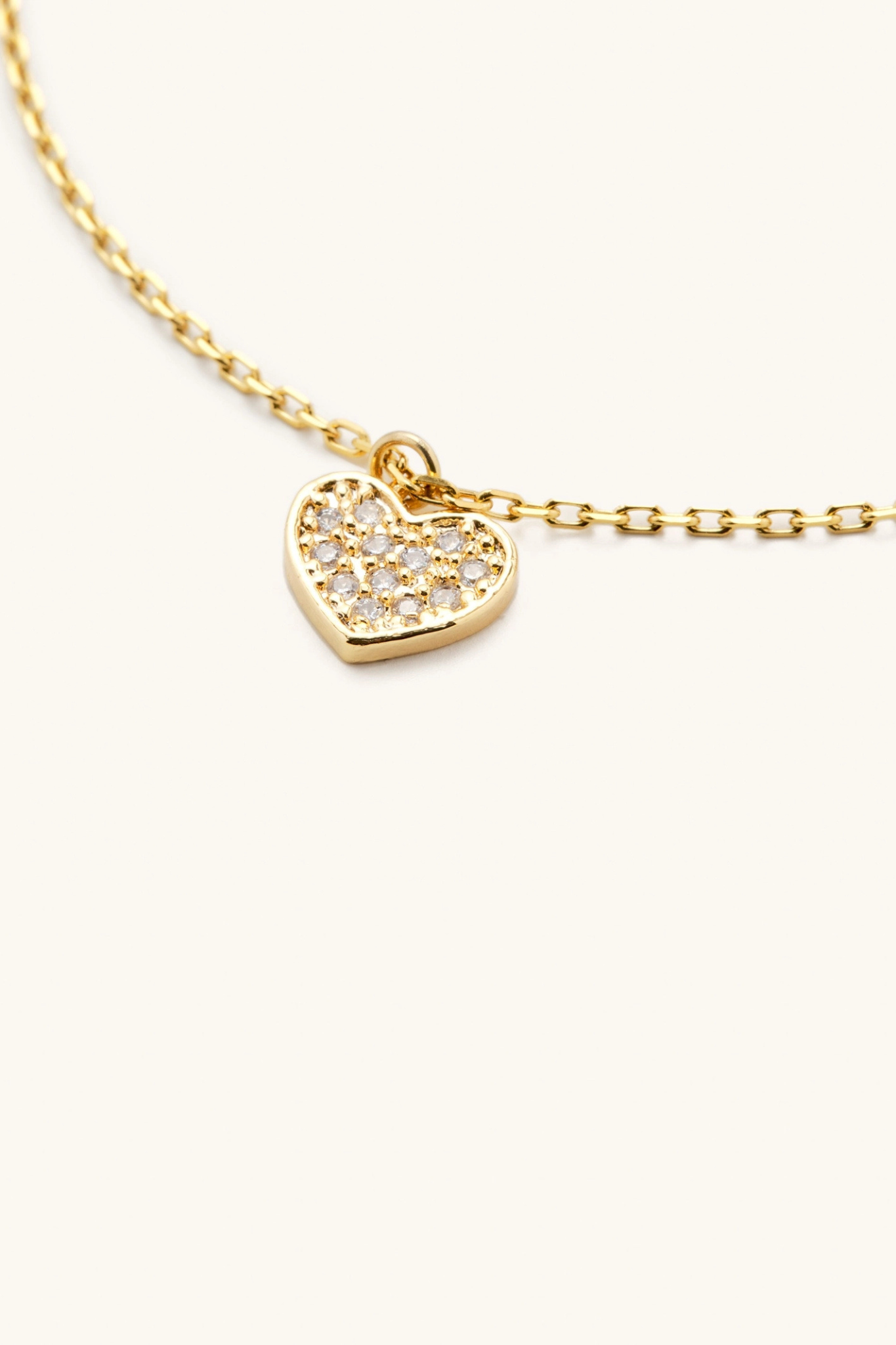 Gold Crystal Heart Necklace