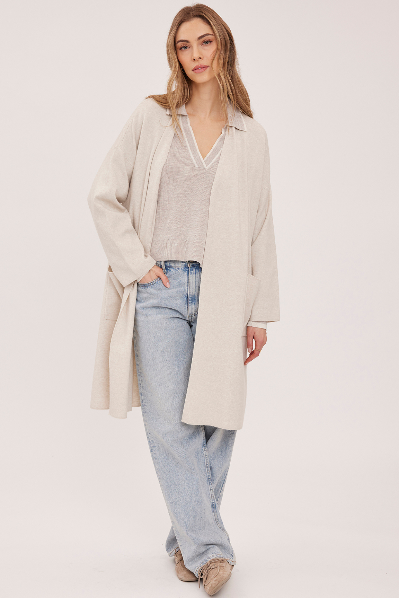 Blake Heather Cream Cardigan