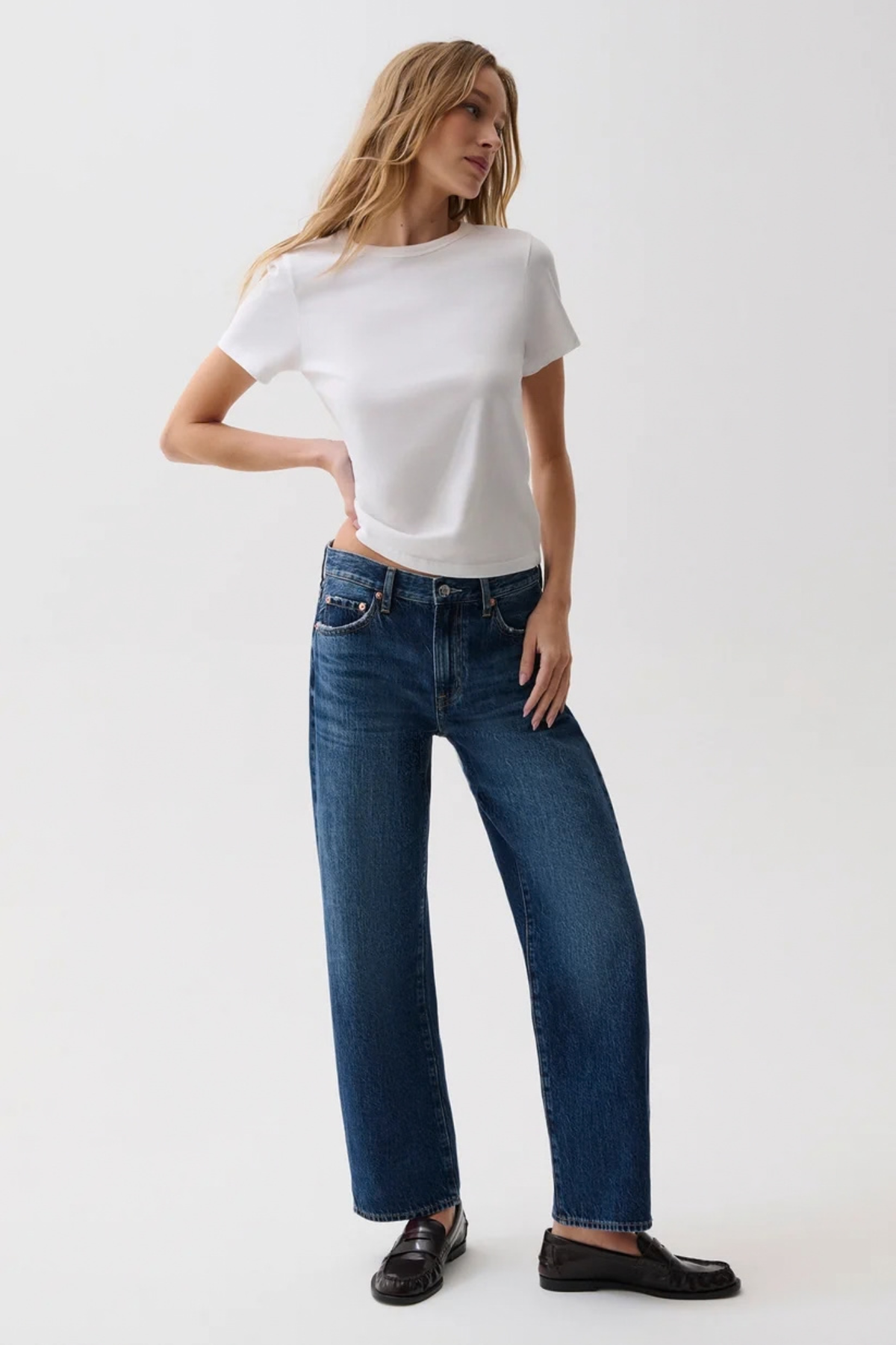 Lexi Moonwave Mid Rise Bowed Straight