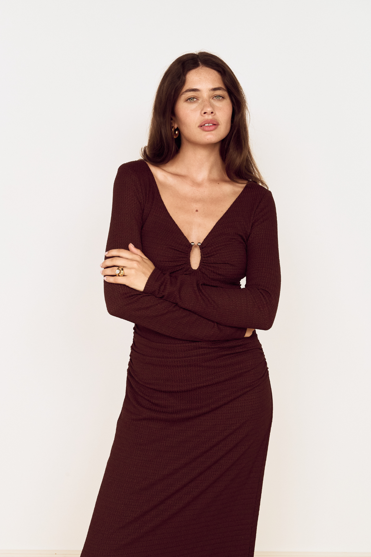 Hudson Chocolate Midi Dress