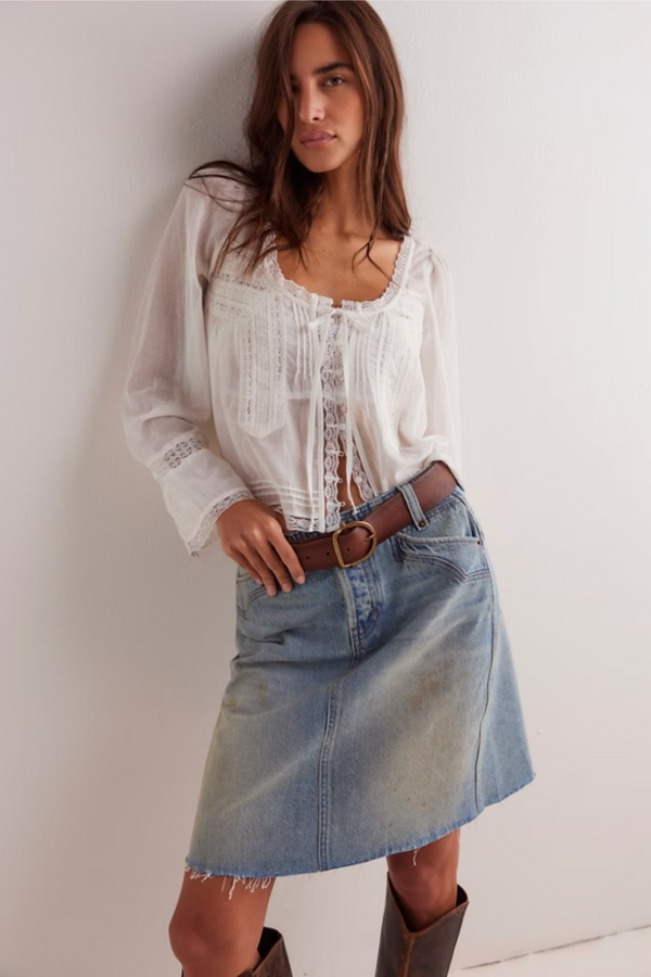 Suzy Sun Stoned Midi Skirt