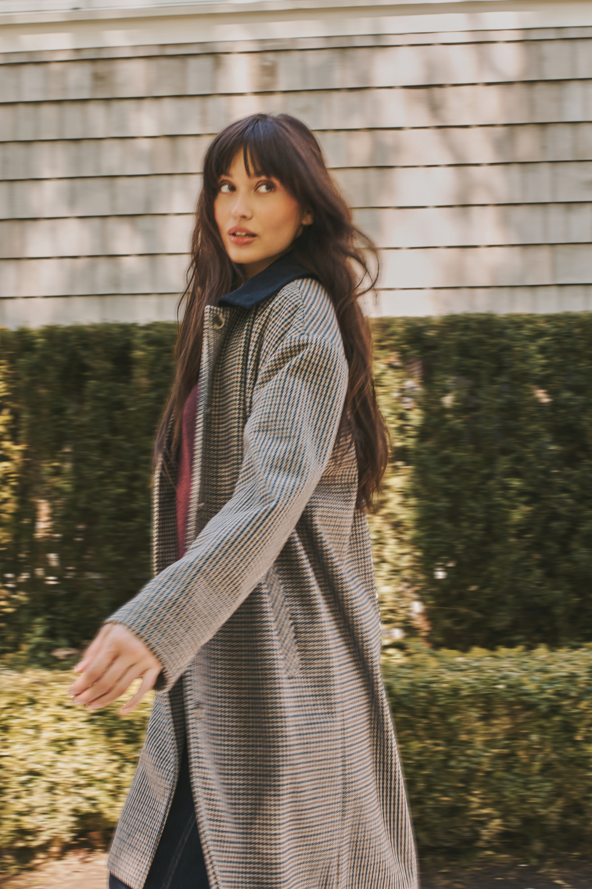 Millie Navy Tweed Coat