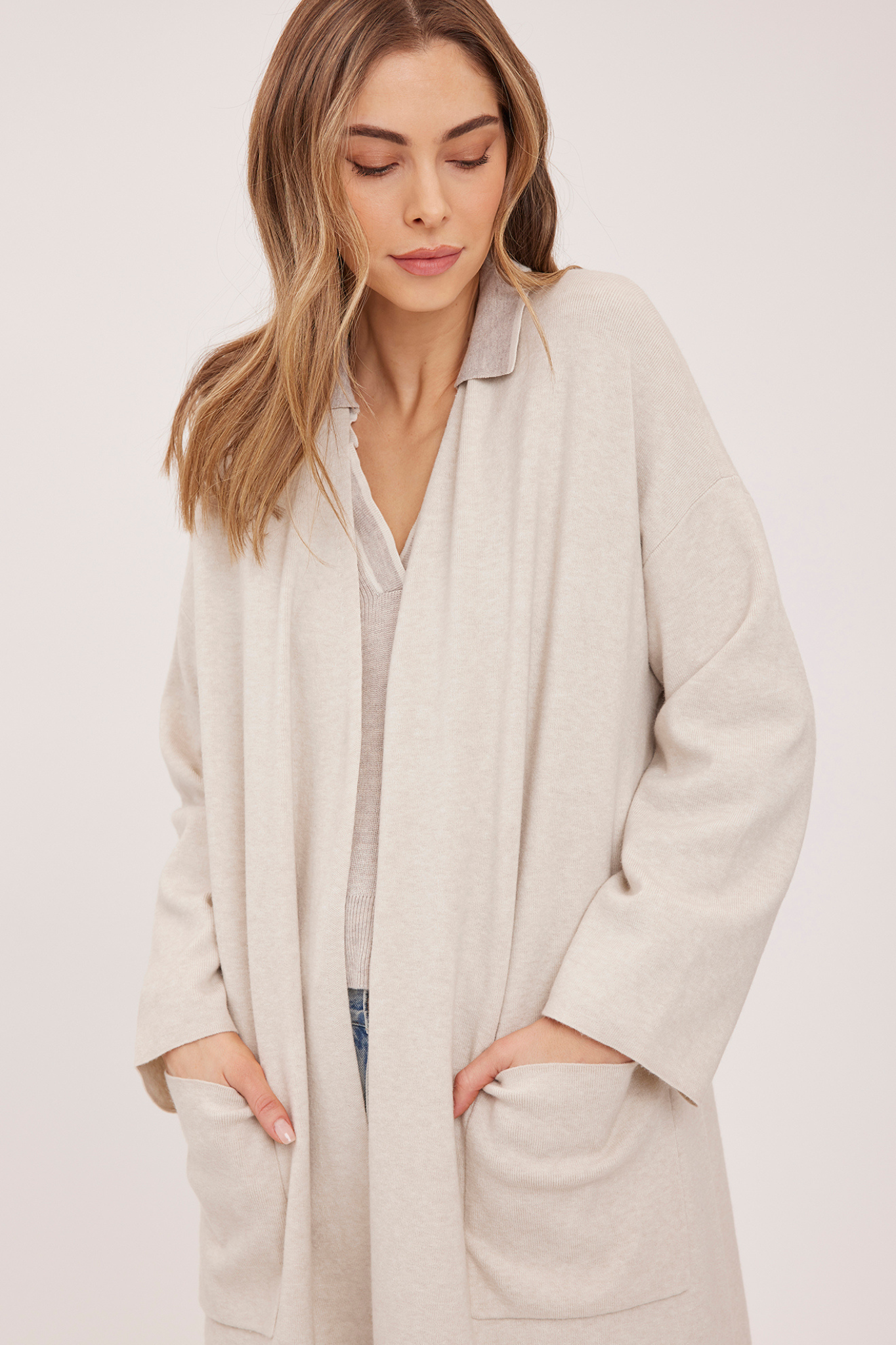 Blake Heather Cream Cardigan