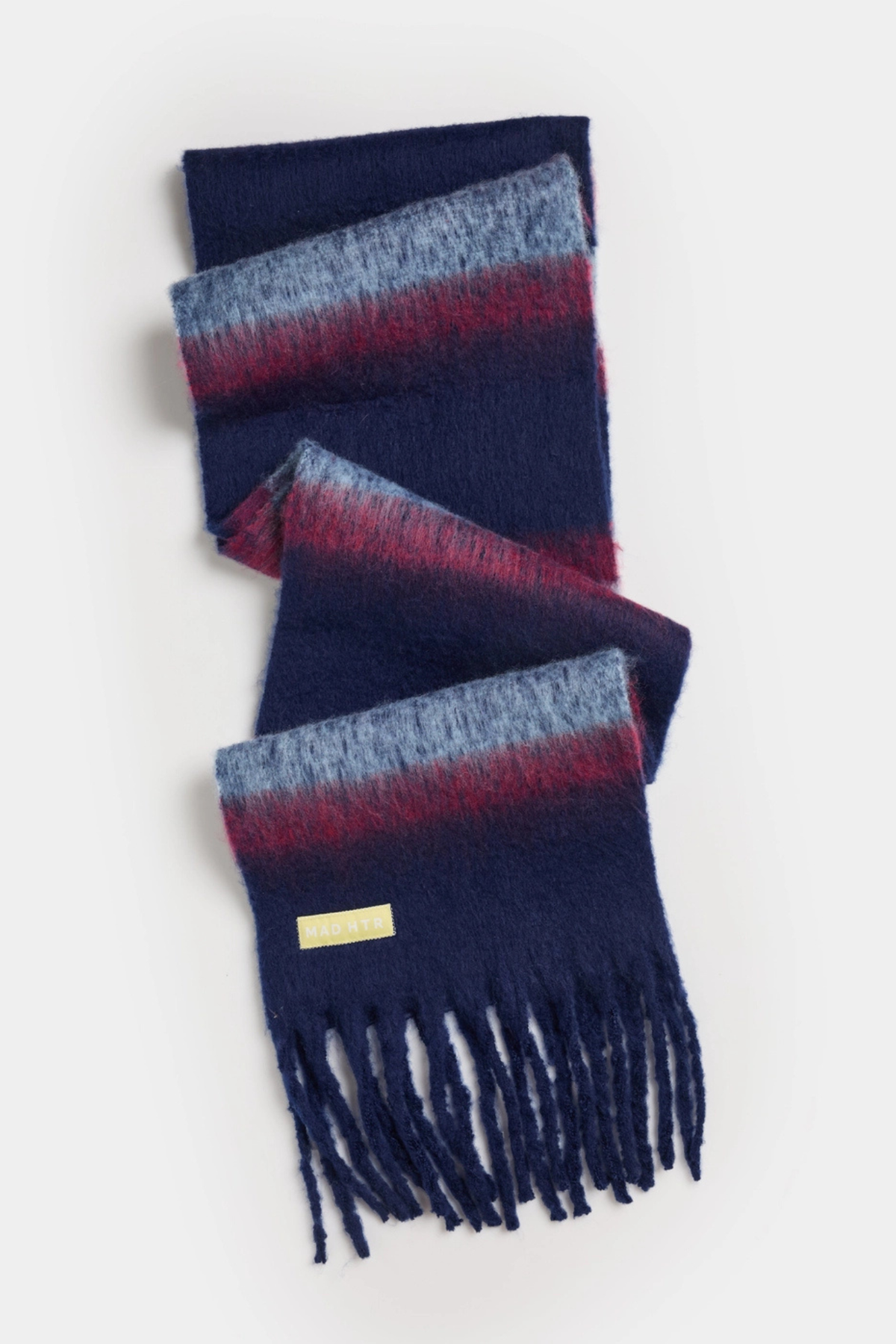 Navy Multi Stripe Blanket Scarf