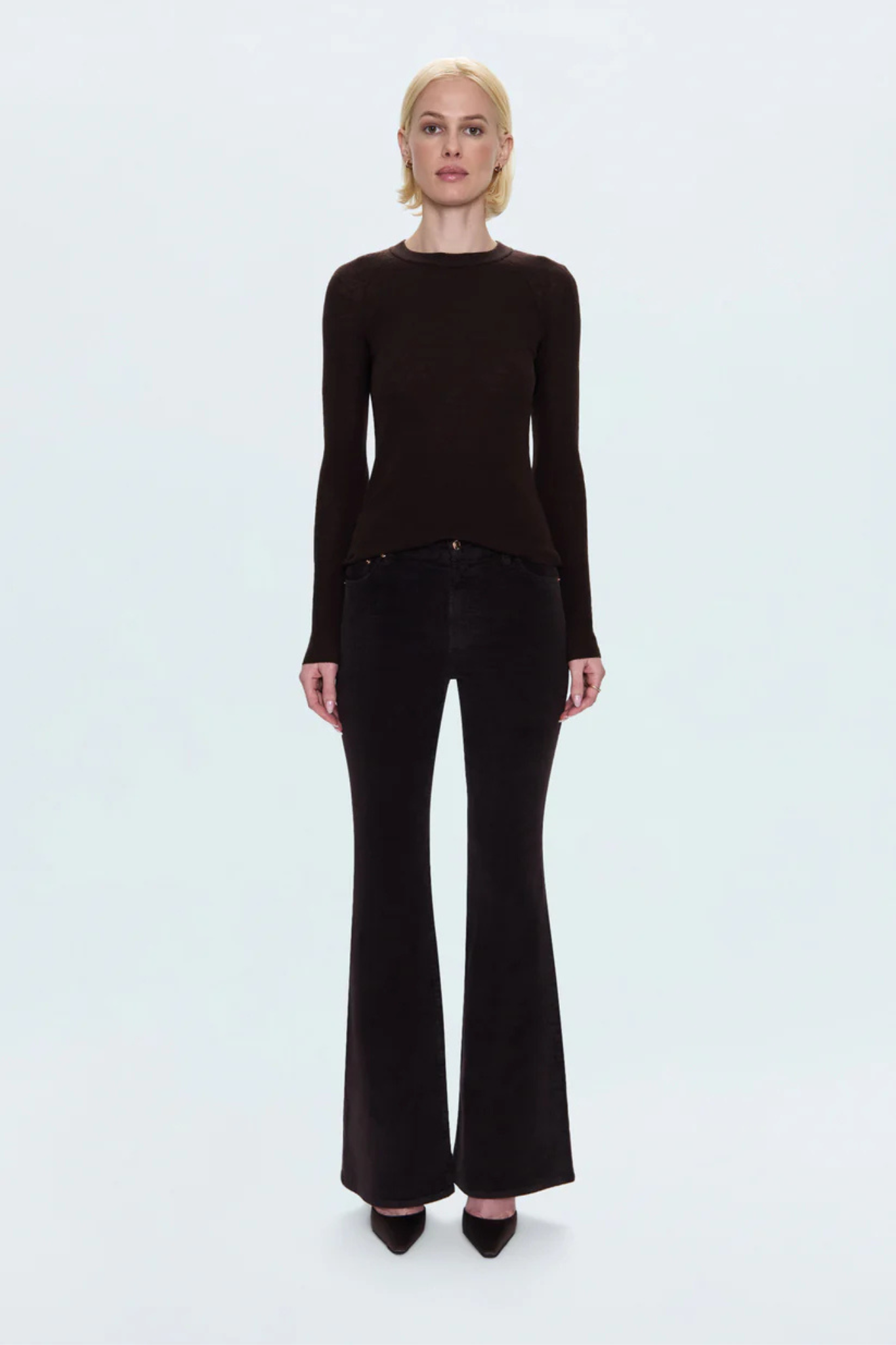 Kinsley Mocha Mid Rise Flare