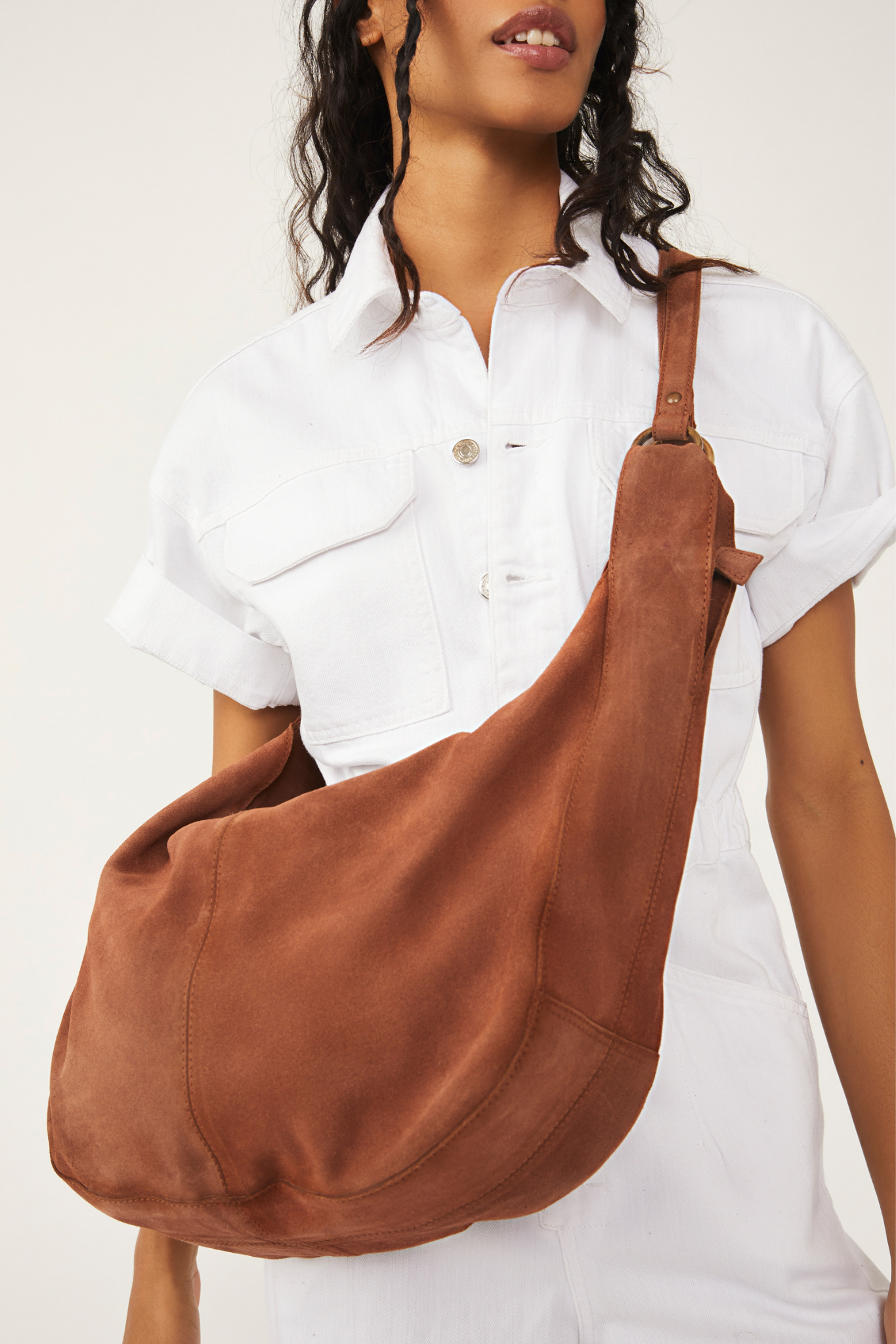 Roma Rust Suede Tote Bag