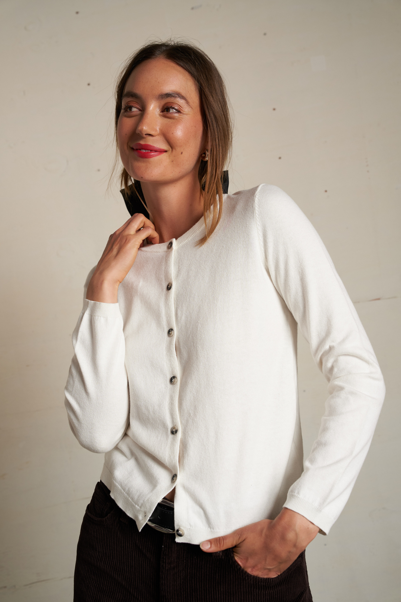 Moira Sugar Cotton Cashmere Cardigan