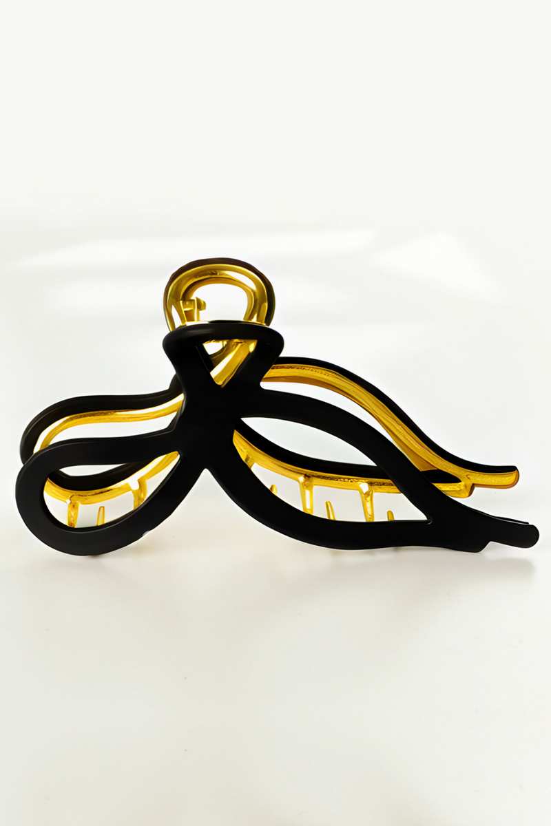 Sabrina Black Bow Claw Clip