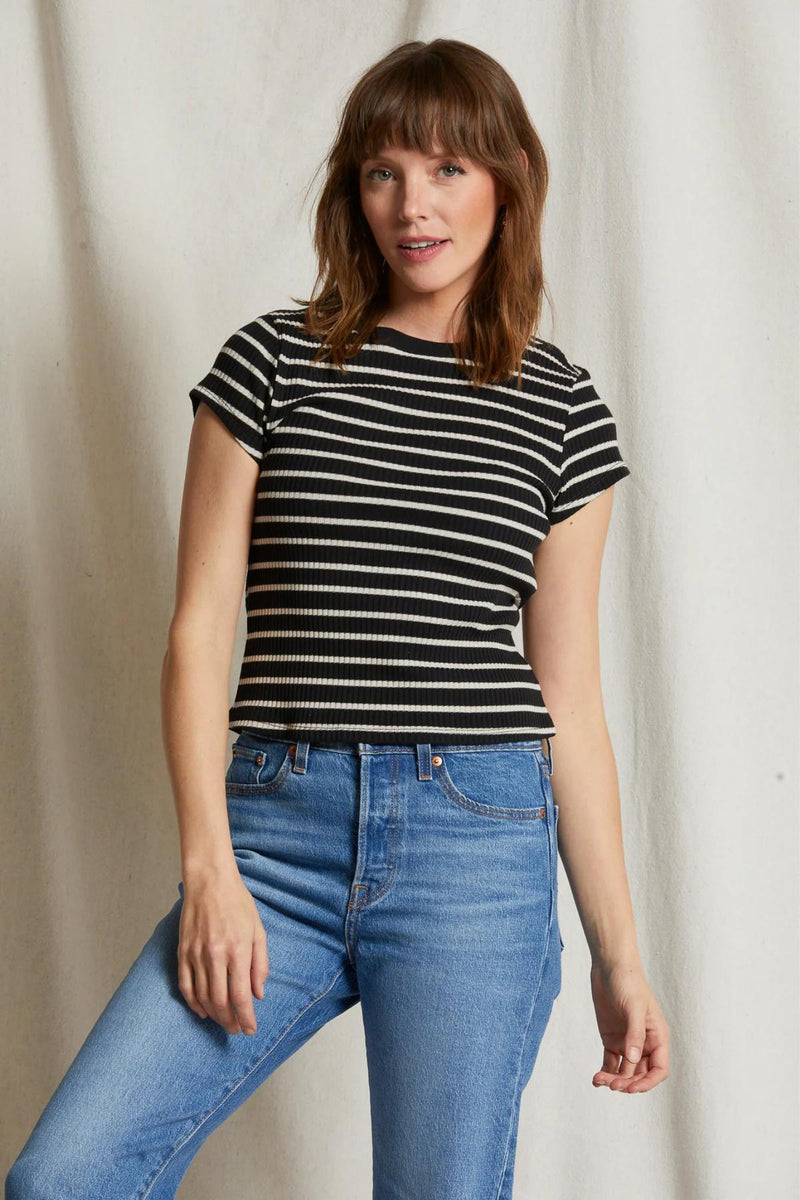 Julia Black Stripe Baby Tee