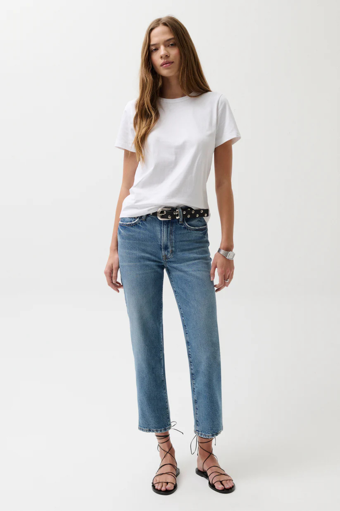 Aleks River Mid Rise Crop Straight