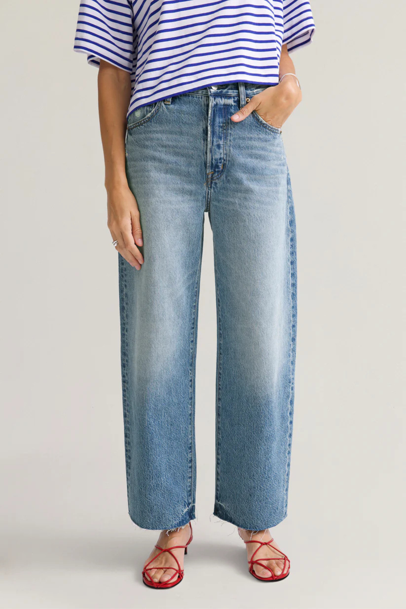 Tate Ablaze High Rise Bowed Wide Leg Crop